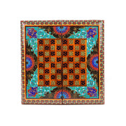 Backgammon & Chess Board - Size 35 - Inner Beech - Hand - Painted Khatam - Without Case - 04 - Meraas Gallery