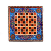 Backgammon & Chess Board - Size 35 - Inner Beech - Hand - Painted Khatam - Without Case - 09 - Meraas Gallery
