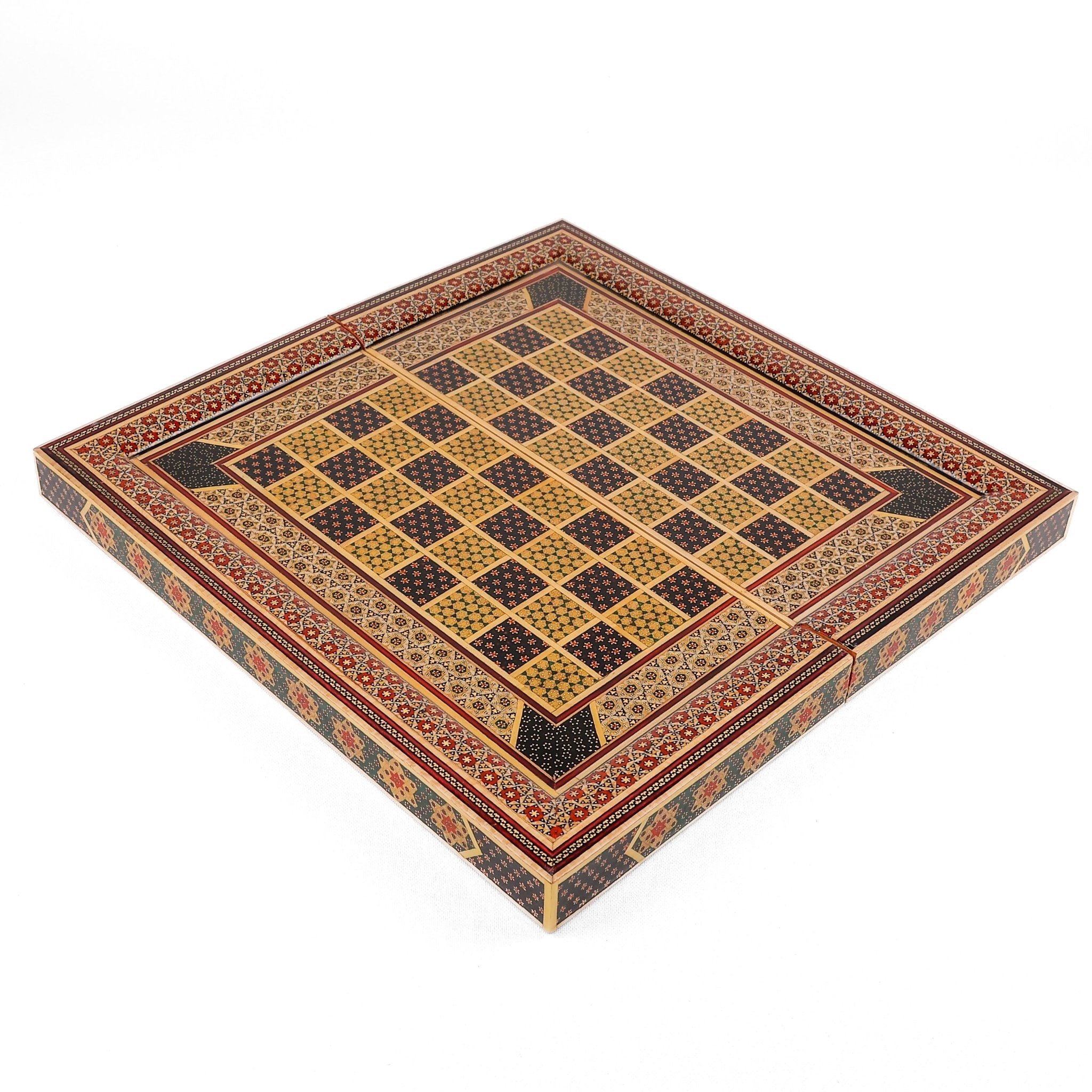 Backgammon & Chess Board - Size 40 - Column Design - Full Khatam - Meraas Gallery