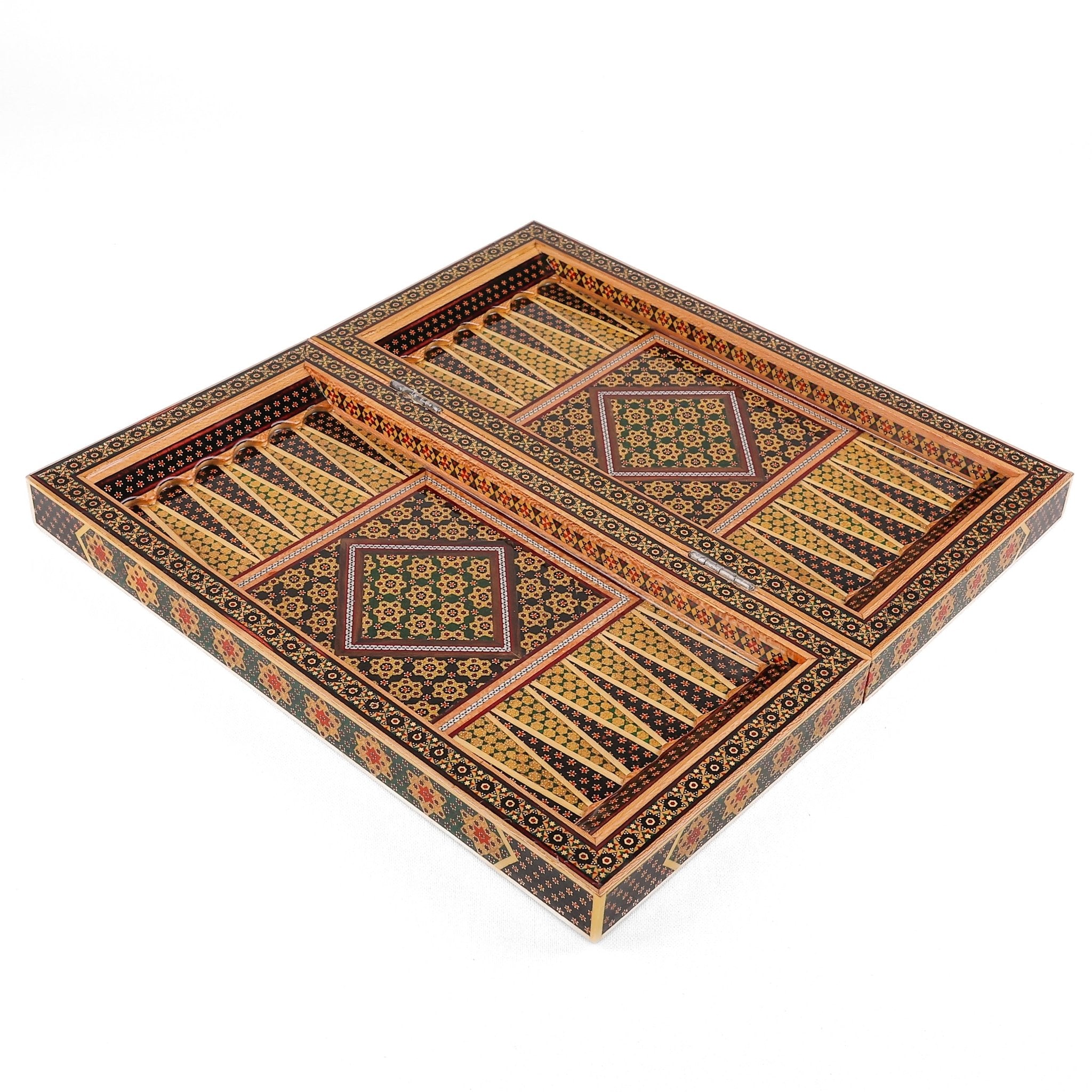 Backgammon & Chess Board - Size 40 - Column Design - Full Khatam - Meraas Gallery