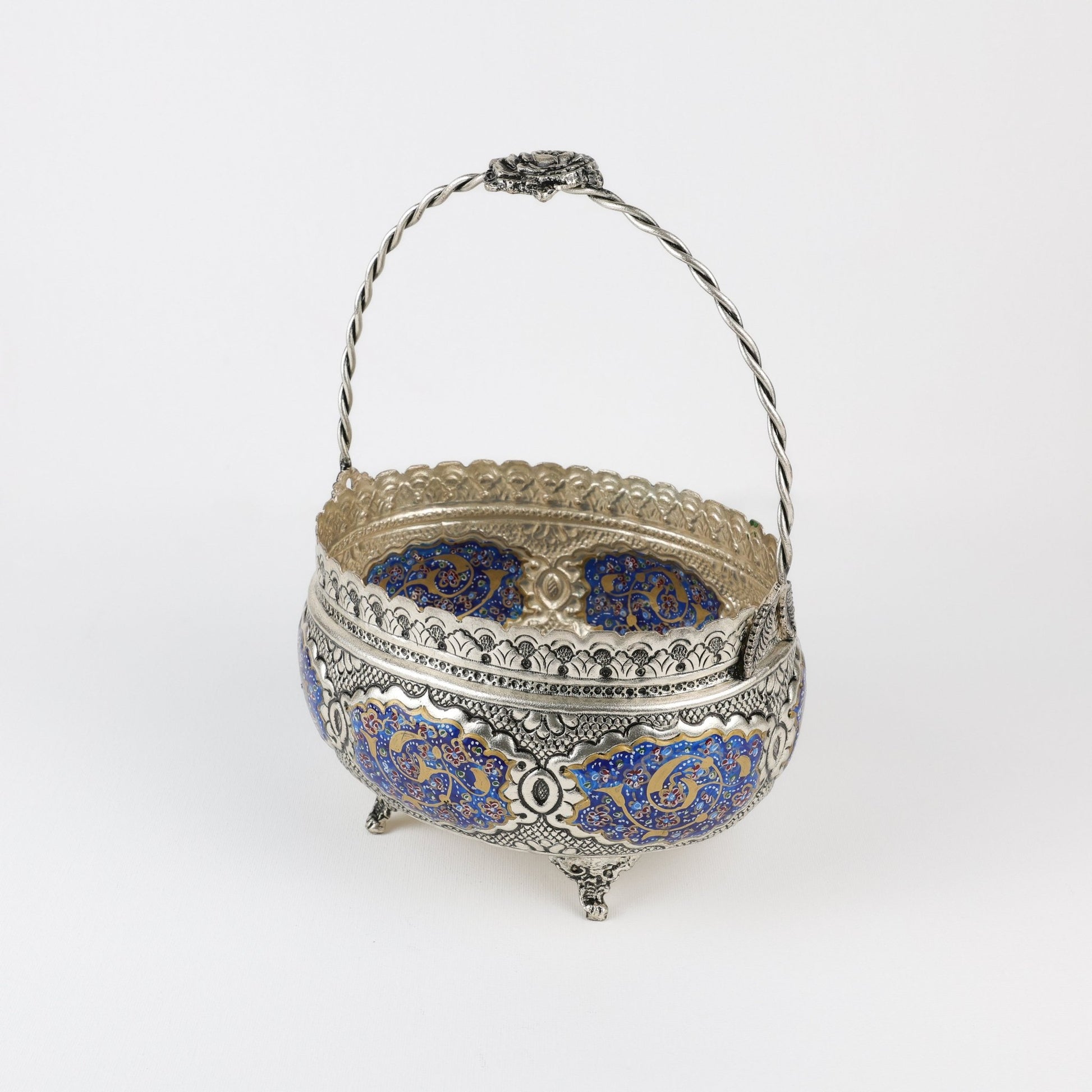 Handled Basket Bowl - Large - Copper & Mina - Meraas Gallery