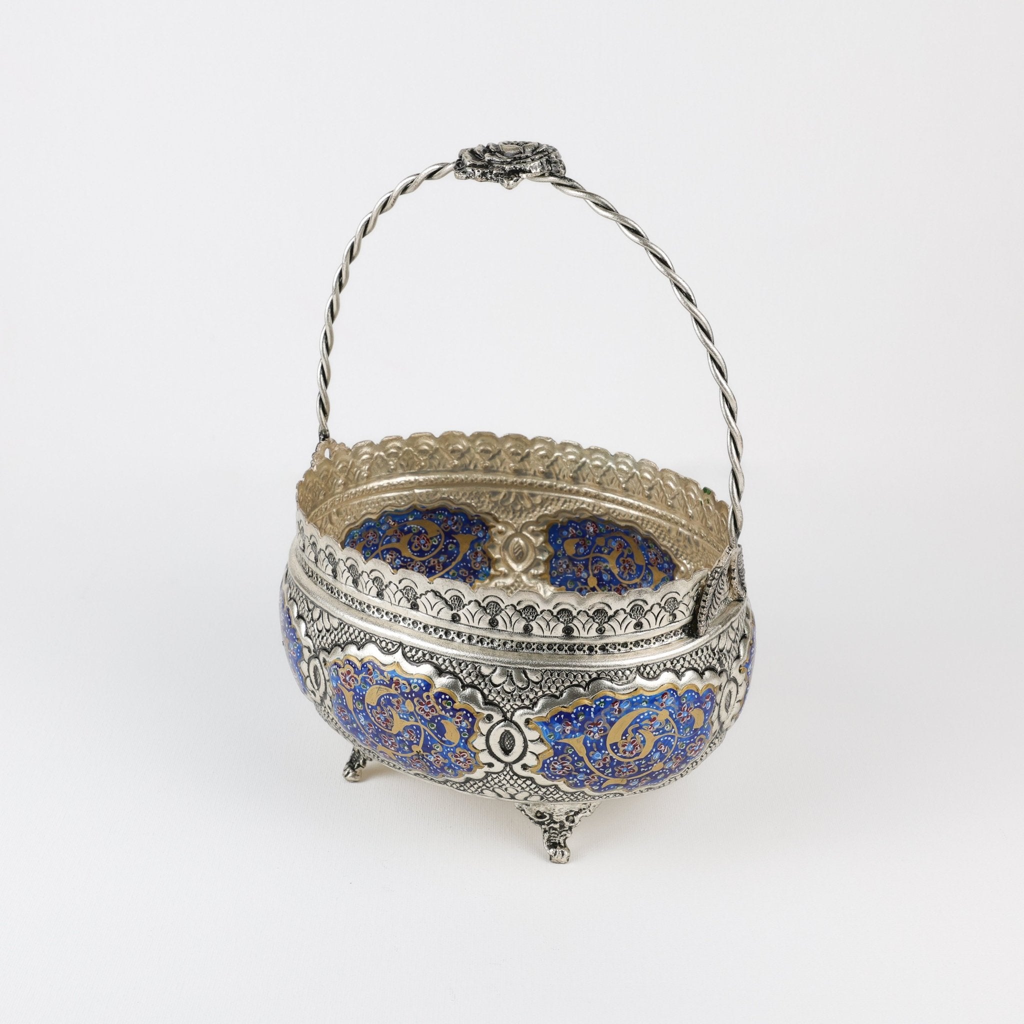 Handled Basket Bowl - Large - Copper & Mina - Meraas Gallery