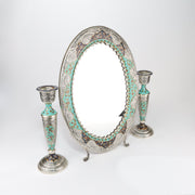 Mirror and Candle Holder Set - Oval - Copper & Mina - Meraas Gallery