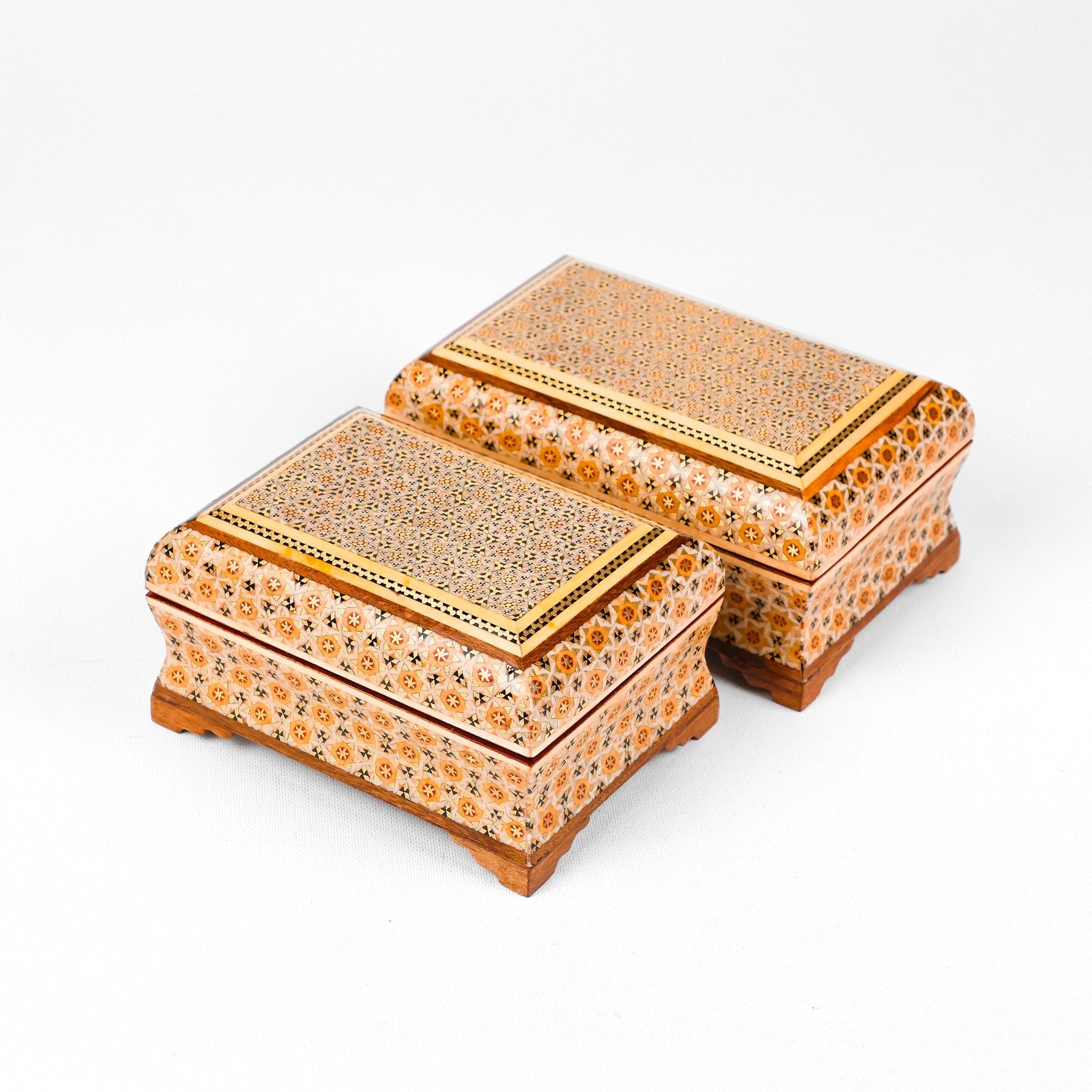 Seeded Spear Bowl Box - Inner Seeded - Khatam Lid - Size 3 - Meraas Gallery