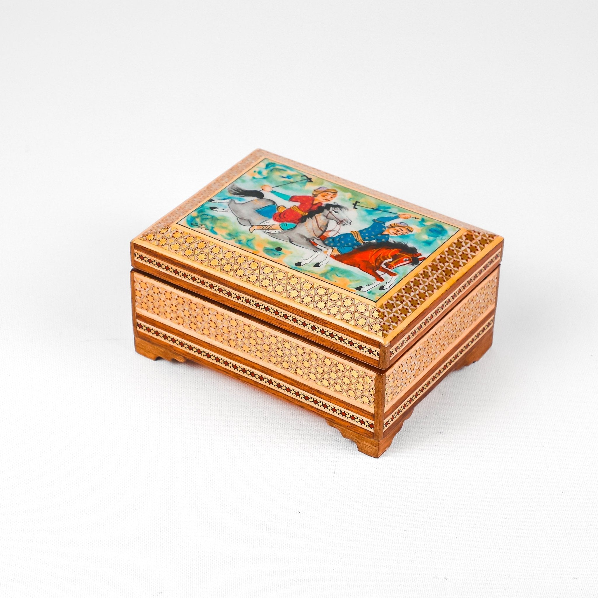 Bowl Box - Wire Khatam - Size 26 - Glass Interior - Polo Lid - Size 2 - Meraas Gallery