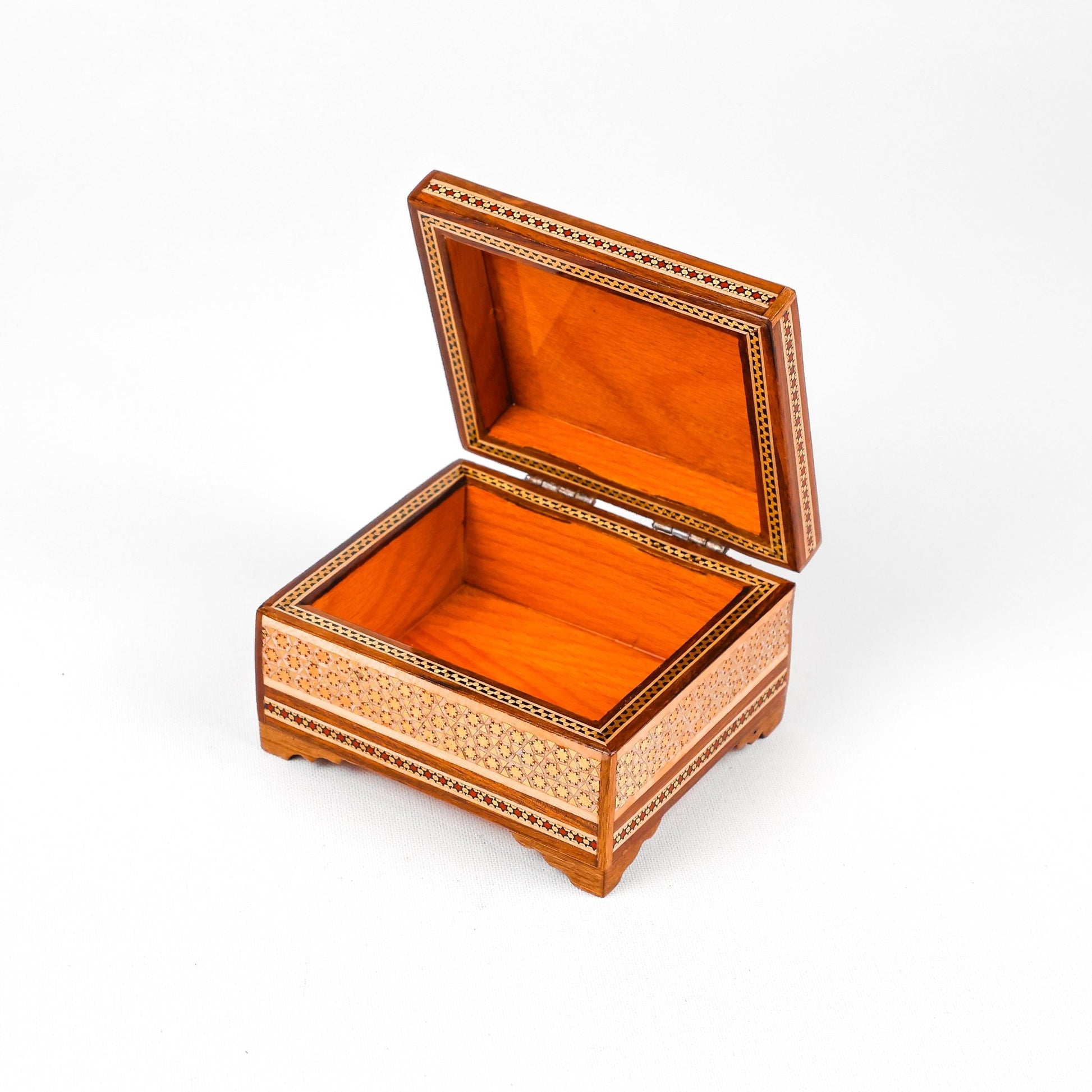 Flat - Side Box - Glass Premium - Inner Beech - Tazhib Lid - Size 1 - Meraas Gallery