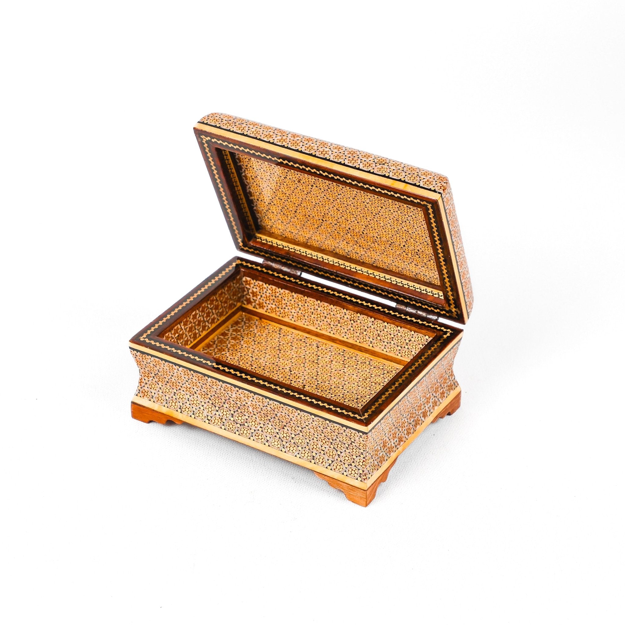 Bowl Box - Glass - Sun Pattern - Golden Polo Lid - Size 2 - Meraas Gallery