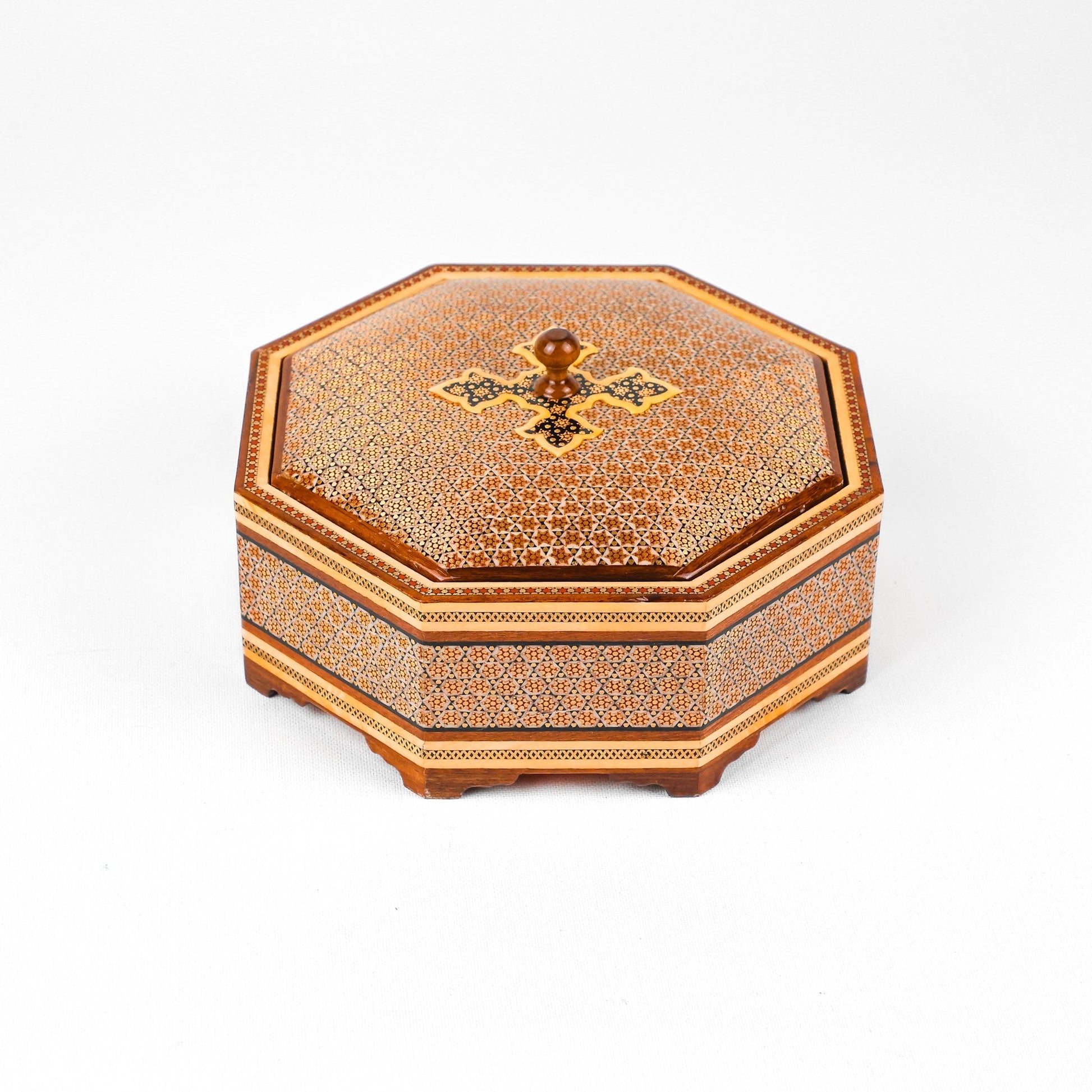 Candy Dish - 8 - Sided - Khatam Glass Premium - Inner Beech - Toranj Lid - Size 3 - Meraas Gallery
