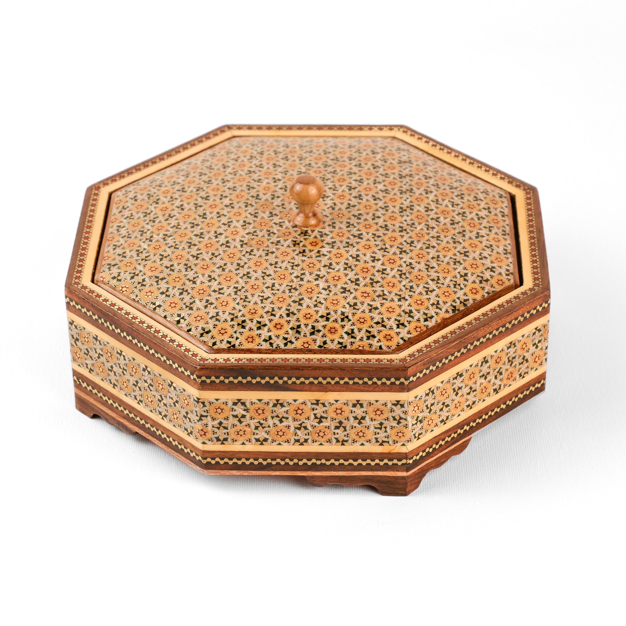 Candy Dish - 8-Sided - Seeded Spear Design - Inner Beech - Size 1