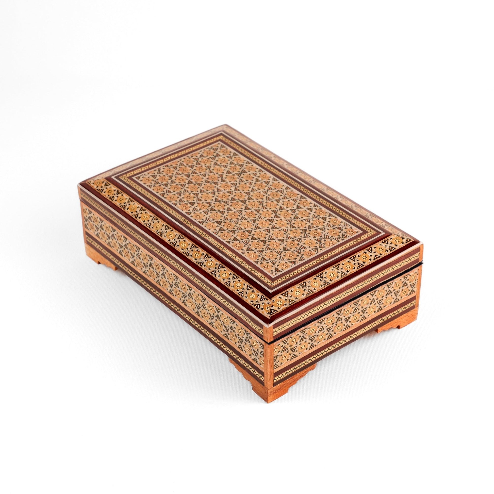 Box - Size 22x14 - Regular Seeded - Inner Velvet - Khatam Lid - Meraas Gallery