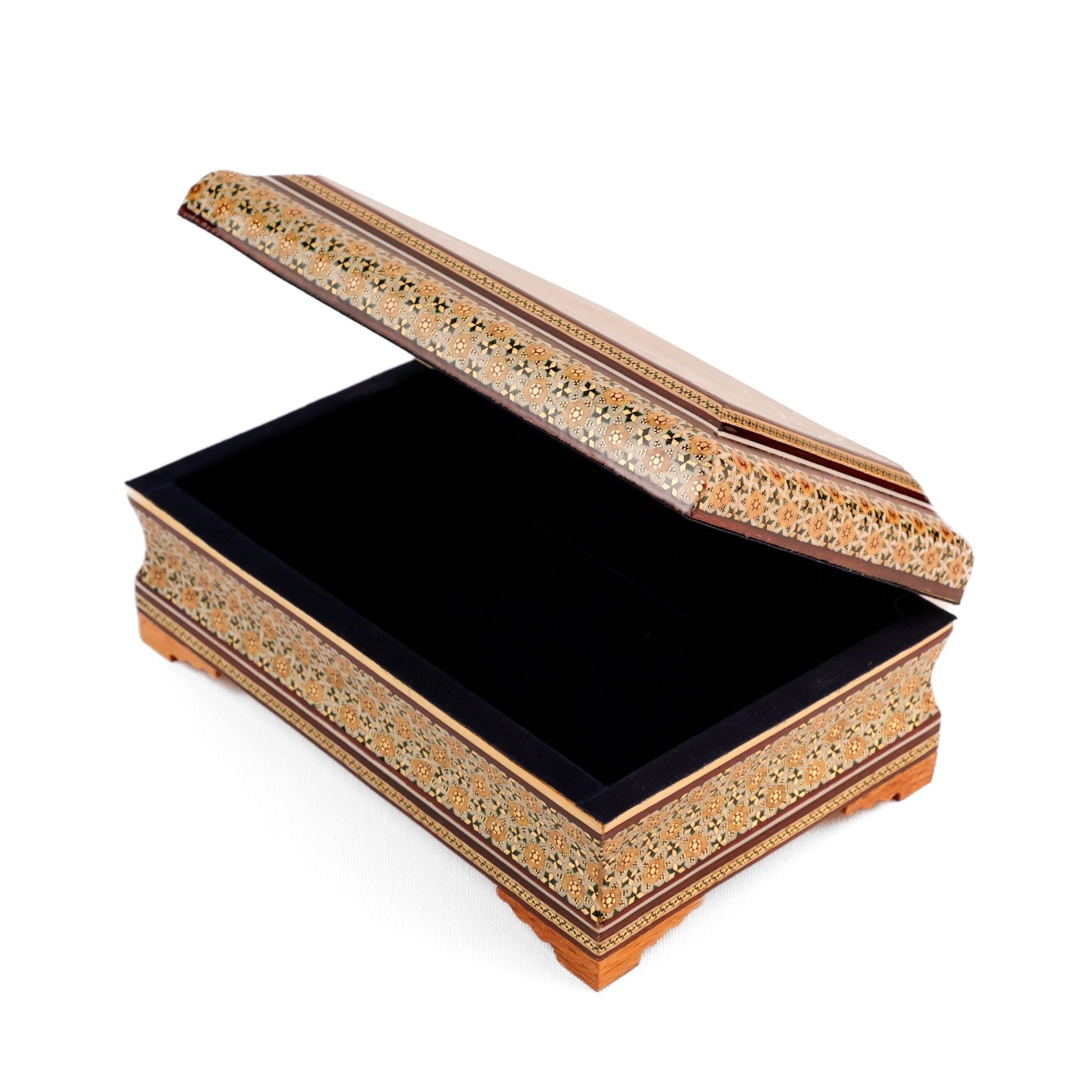 Box - Size 22x14 - Floral Premium - Inner Velvet - Tazhib Lid - Meraas Gallery