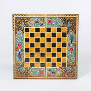 Backgammon & Chess Board - Size 40 - Flower & Bird Design - Khatam Interior - 09 - Meraas Gallery