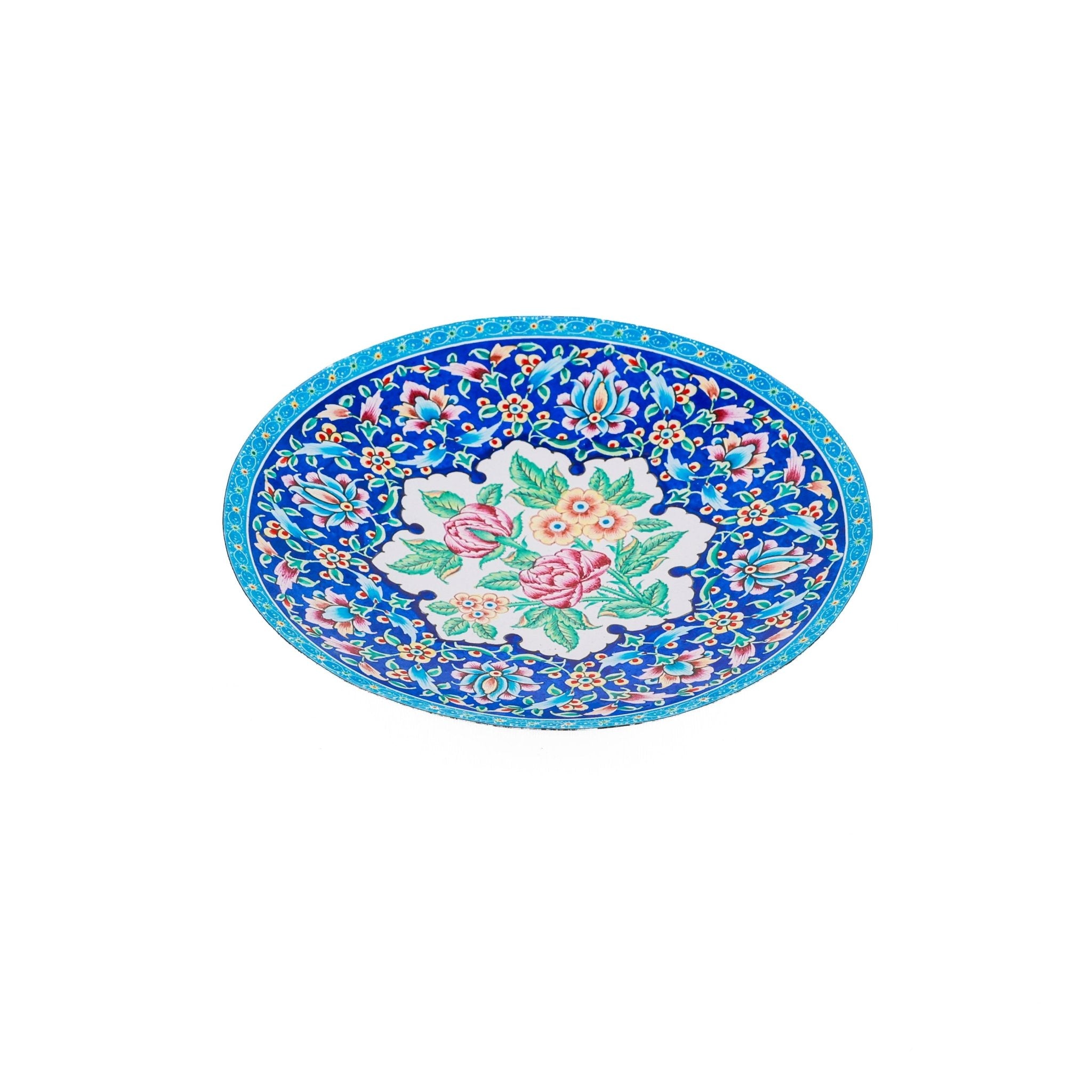 Plate - Size 18 - Flower & Bird Design - 01 - Meraas Gallery