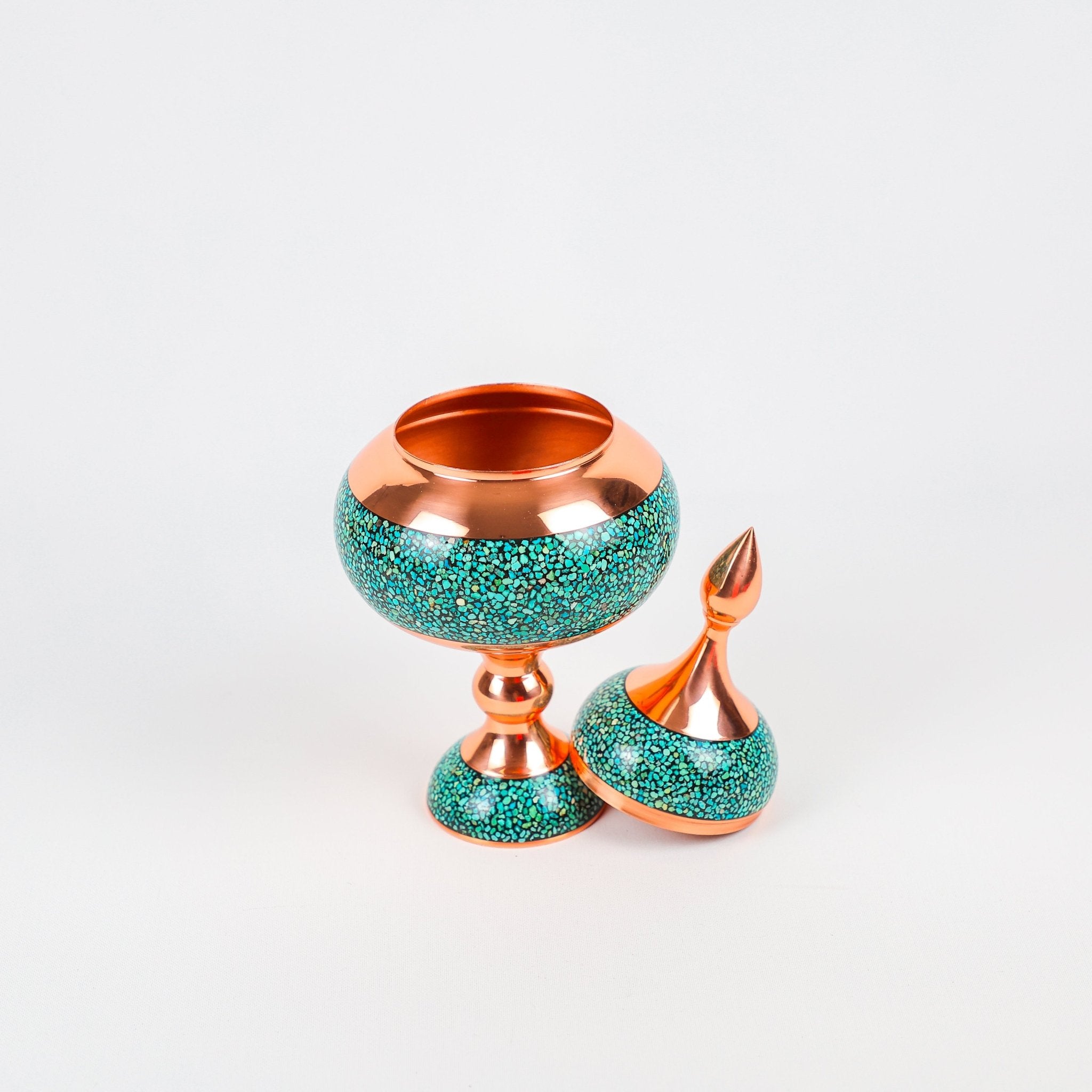 Candy Dish - Large - Turquoise Inlay - Meraas Gallery