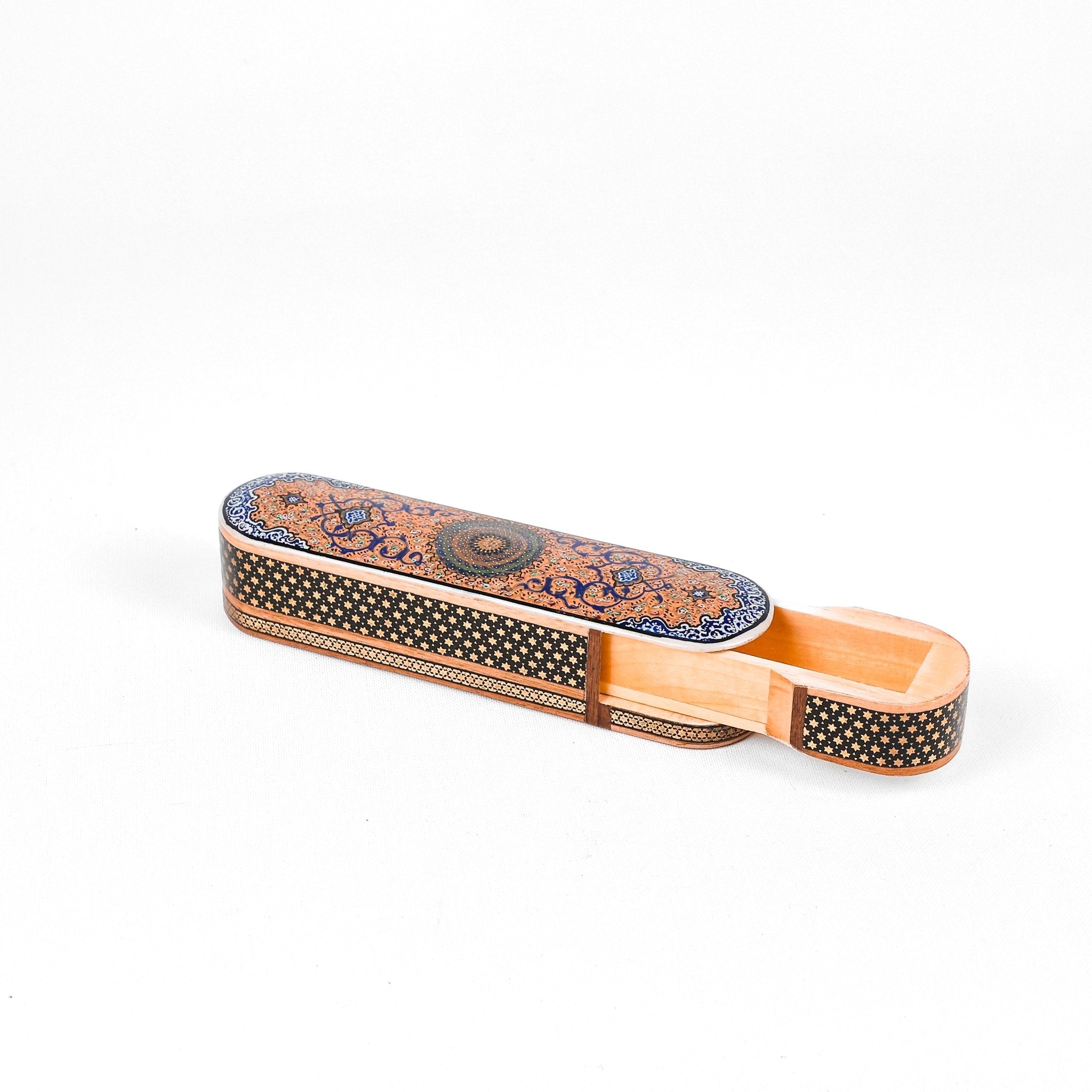 Sliding Pen Case - Tazhib Painting - Meraas Gallery