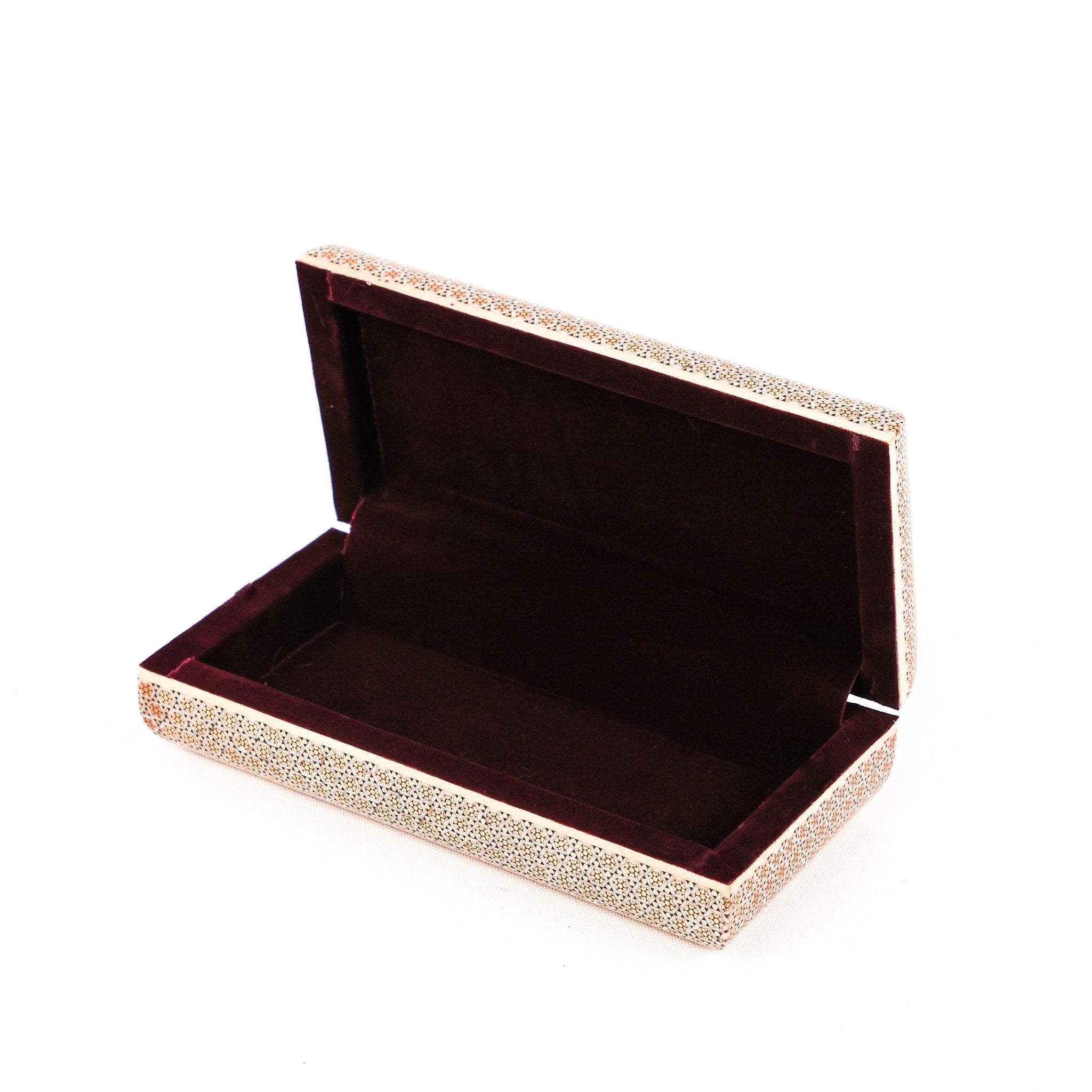 Khatamkari Box 10×20 with Velvet Interior - Meraas Gallery