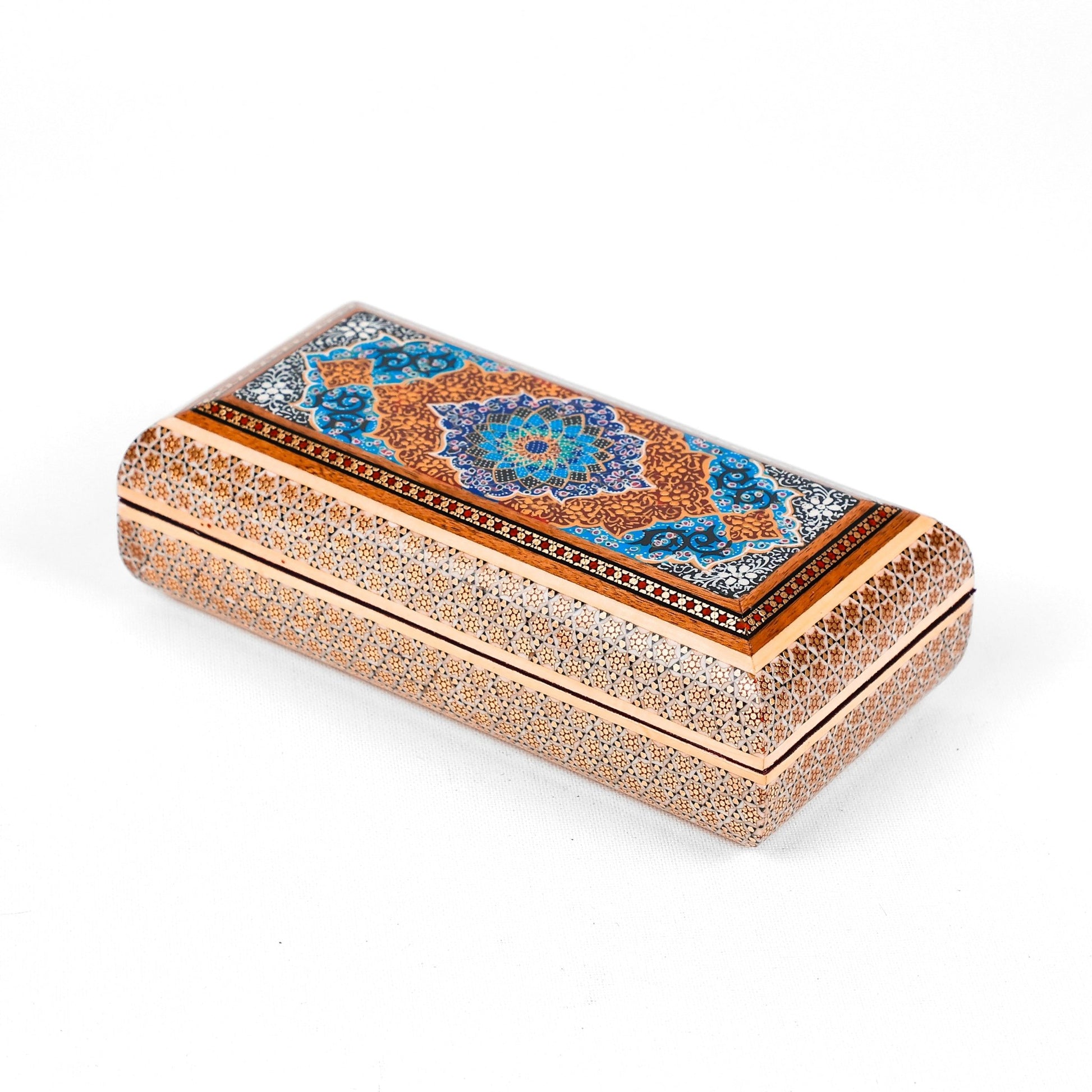 Khatamkari Box 10×20 with Velvet Interior - Meraas Gallery
