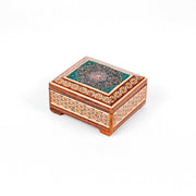 Wooden Khatam Jewelry Box – Miniature Painting – Small Size - Meraas Gallery