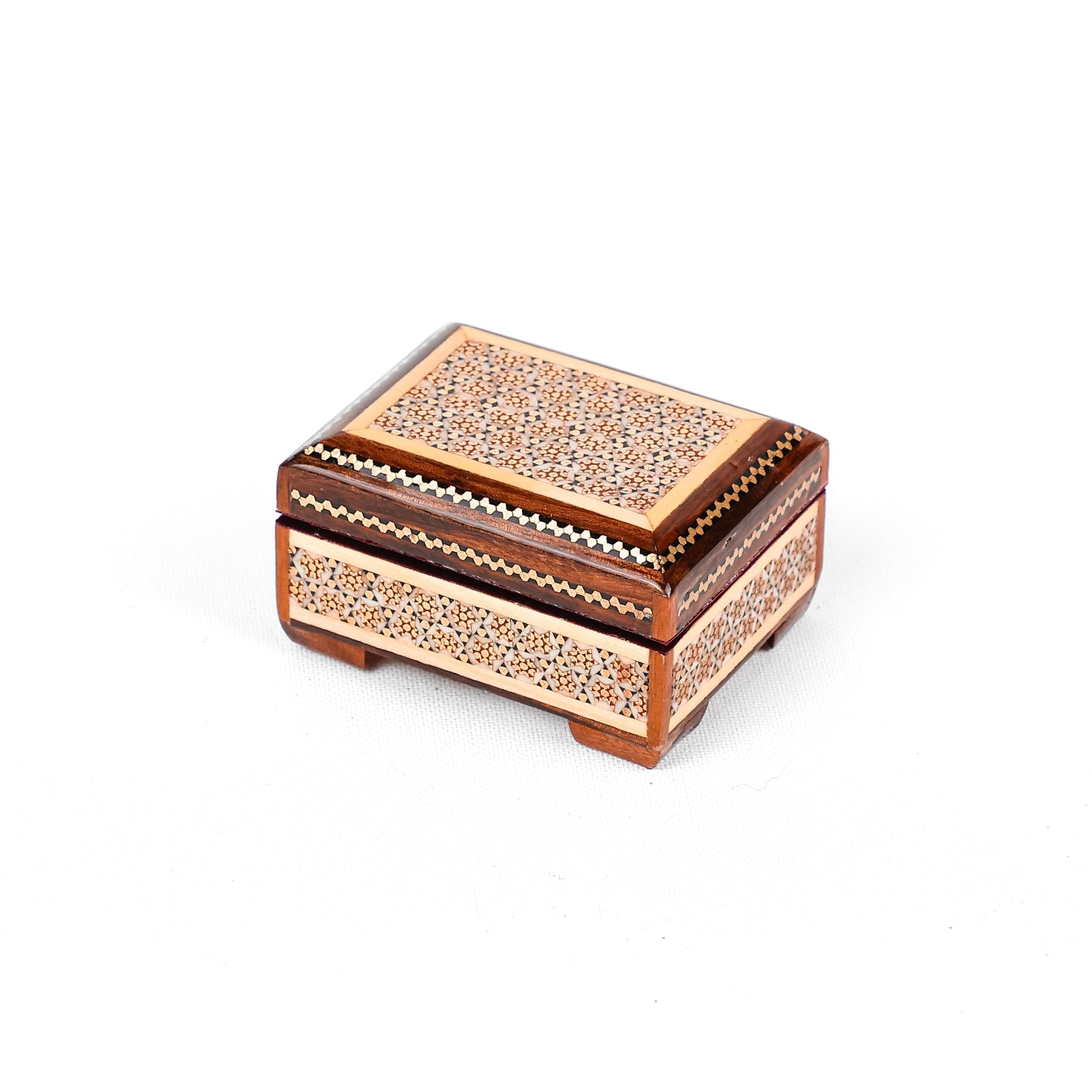 Hexagonal Coin Box – Bone Khatam – Inside Beechwood - 01 - Meraas Gallery