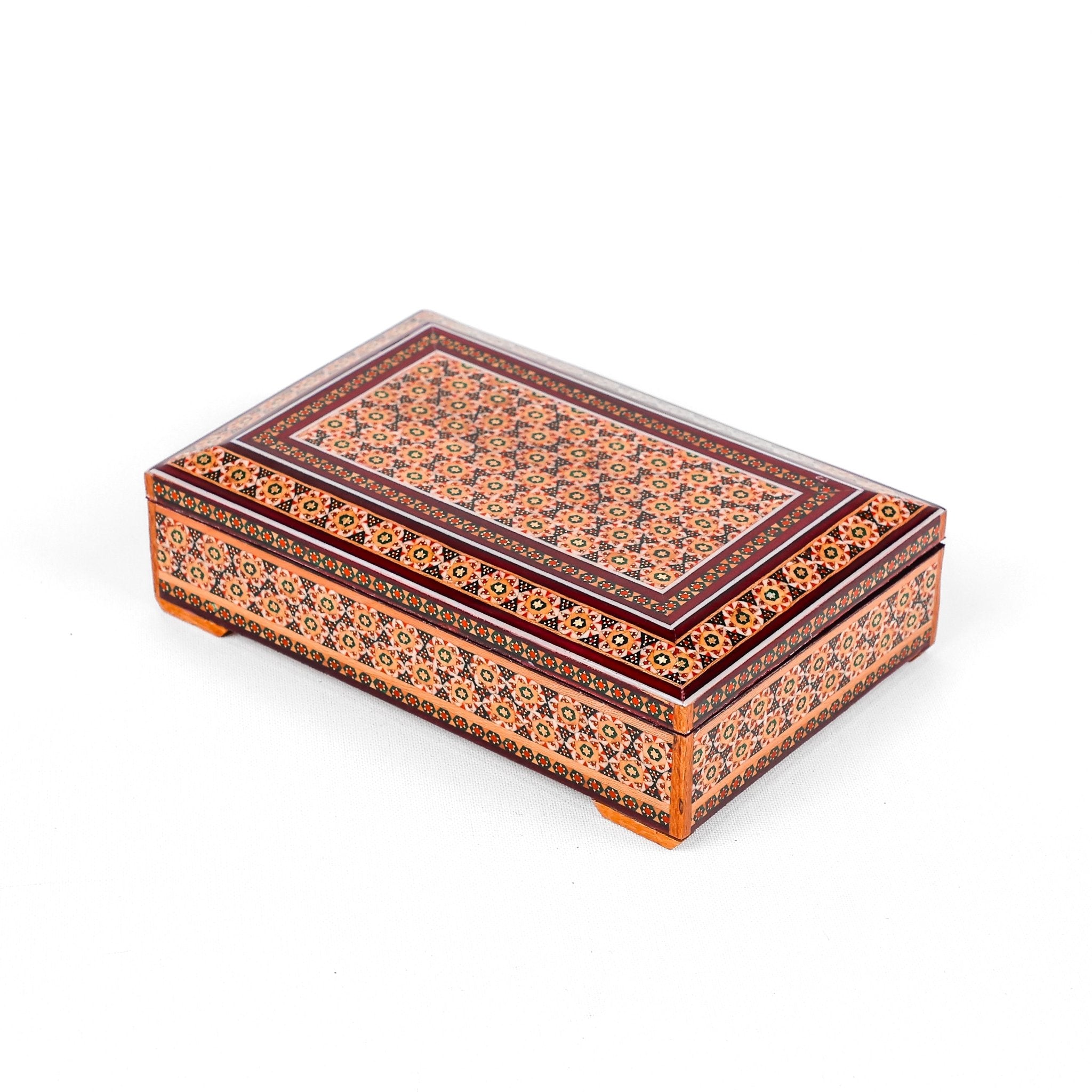 Jewelry Box – Size 14×22 – Turquoise Khatam - Meraas Gallery