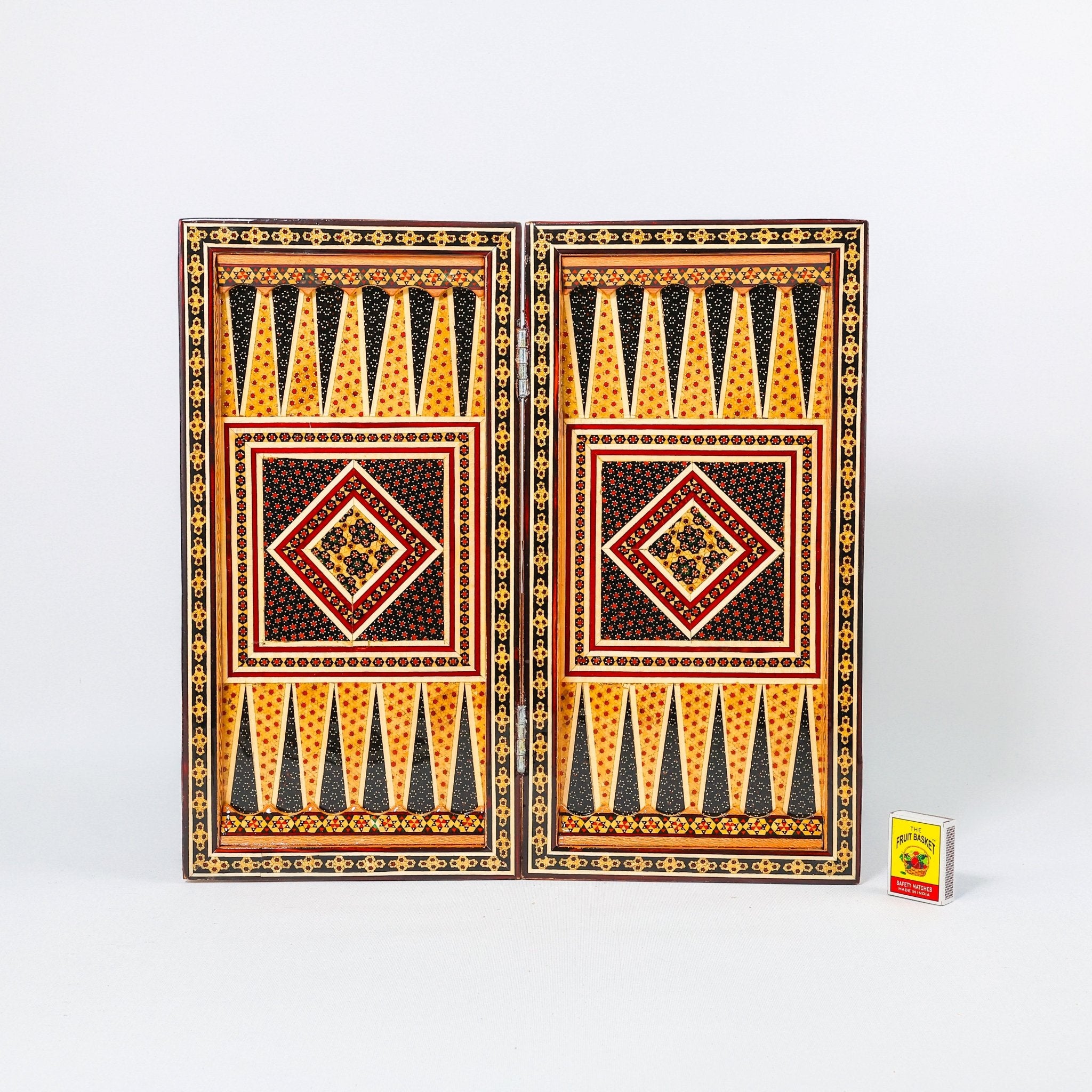 Backgammon & Chess Board – Size 40 – Column Frame – Full Khatam Design - 02 - Meraas Gallery