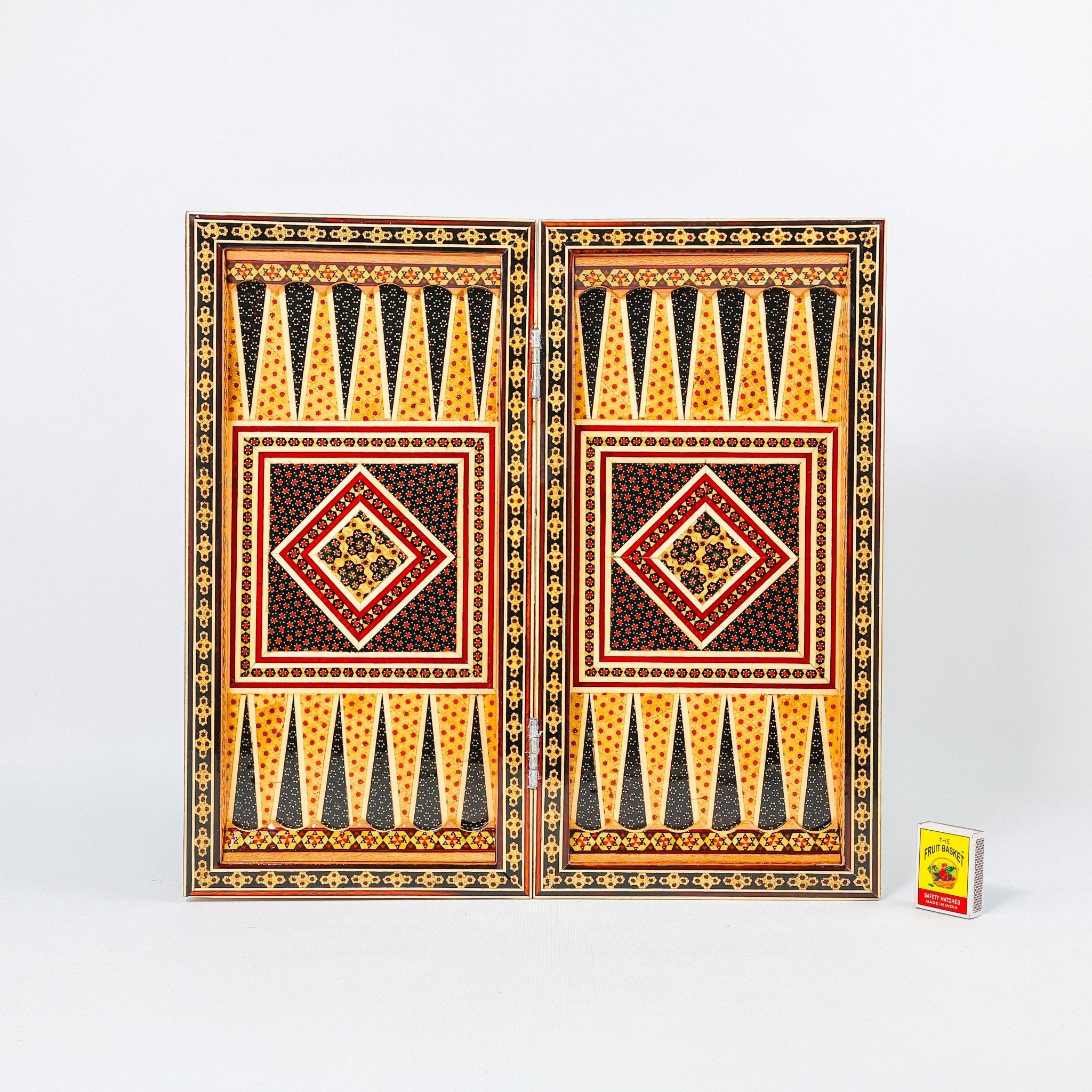 Backgammon & Chess Board – Size 40 – Column Frame – Full Khatam Design - 03 - Meraas Gallery