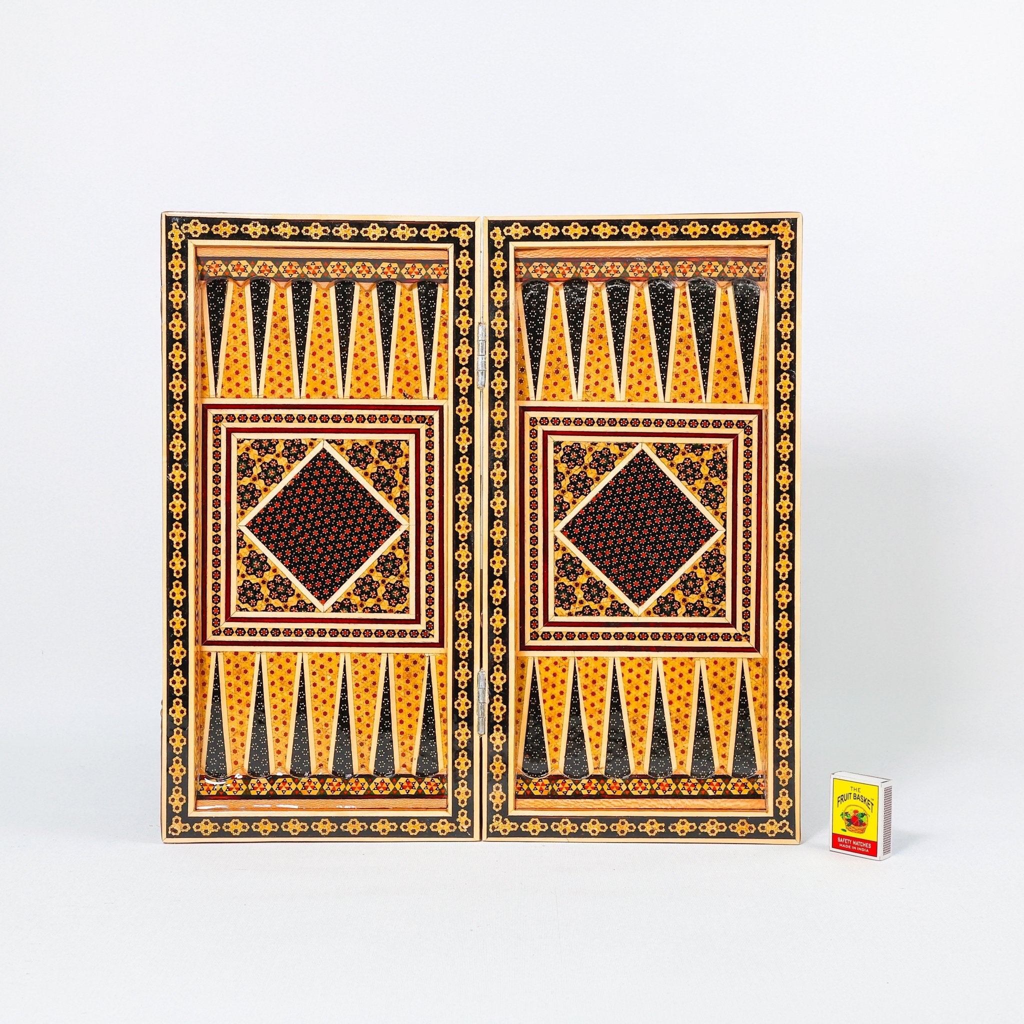 Backgammon & Chess Board – Size 40 – Column Frame – Full Khatam Design - 05 - Meraas Gallery