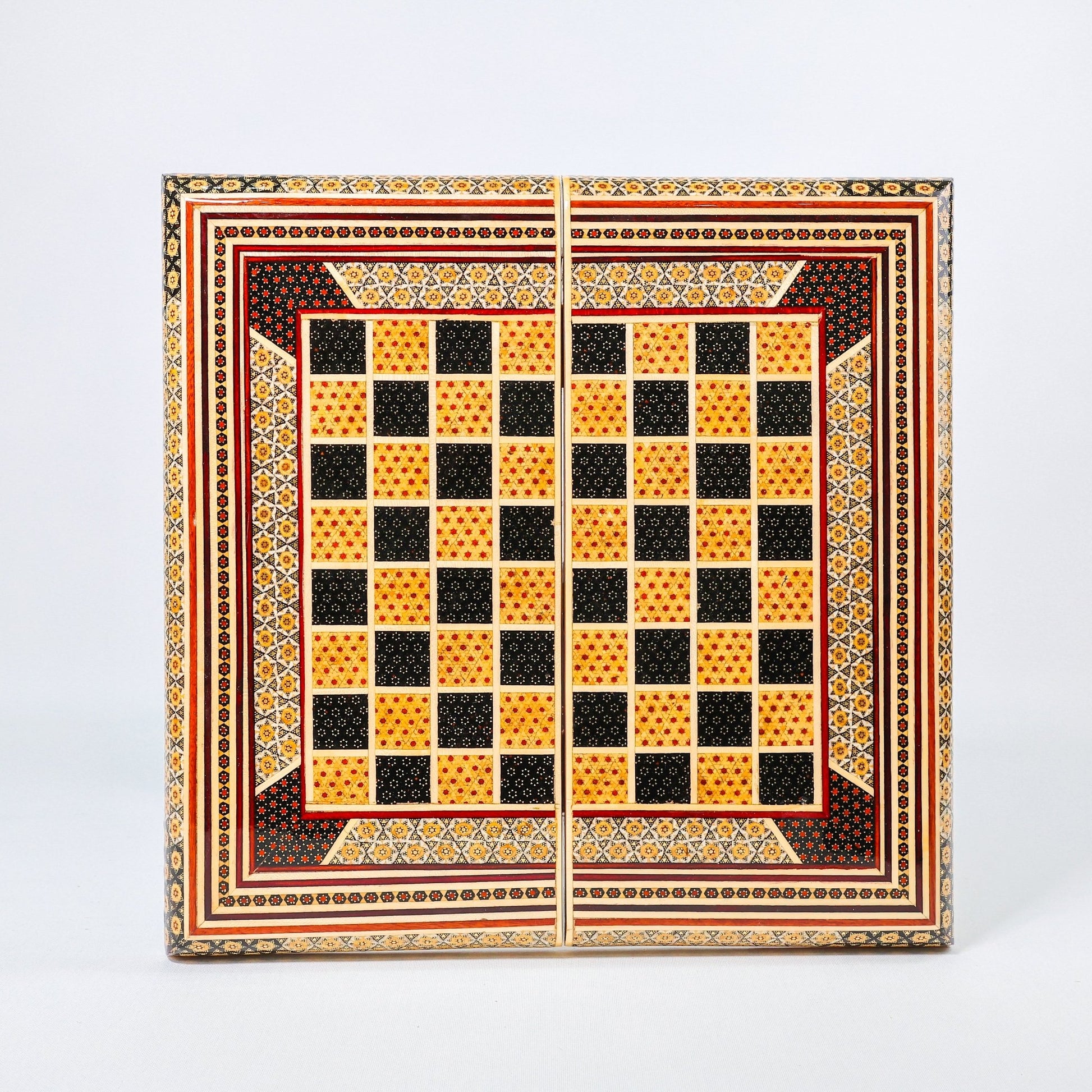 Backgammon & Chess Board – Size 40 – Column Frame – Full Khatam Design - 08 - Meraas Gallery