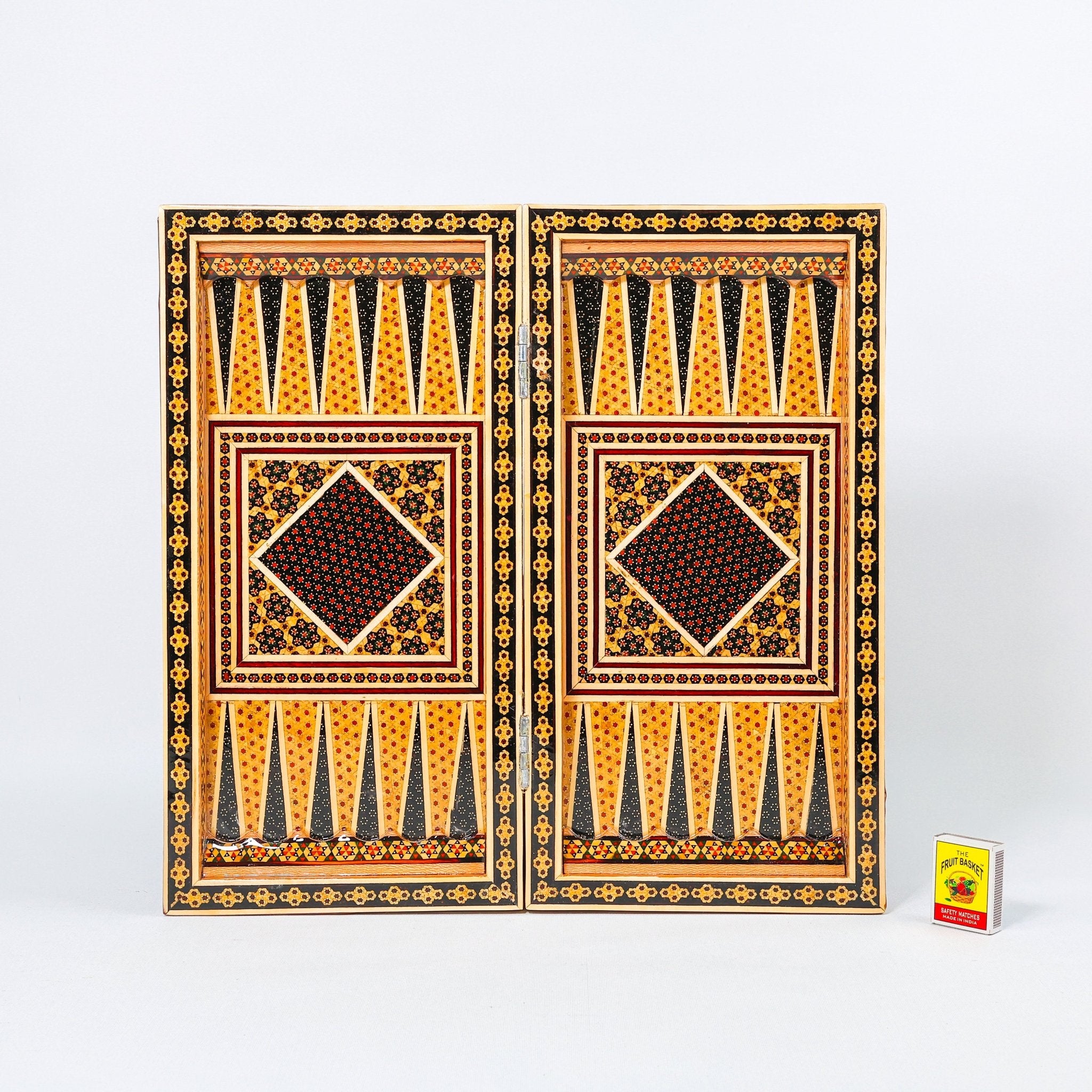 Backgammon & Chess Board – Size 40 – Column Frame – Full Khatam Design - 08 - Meraas Gallery