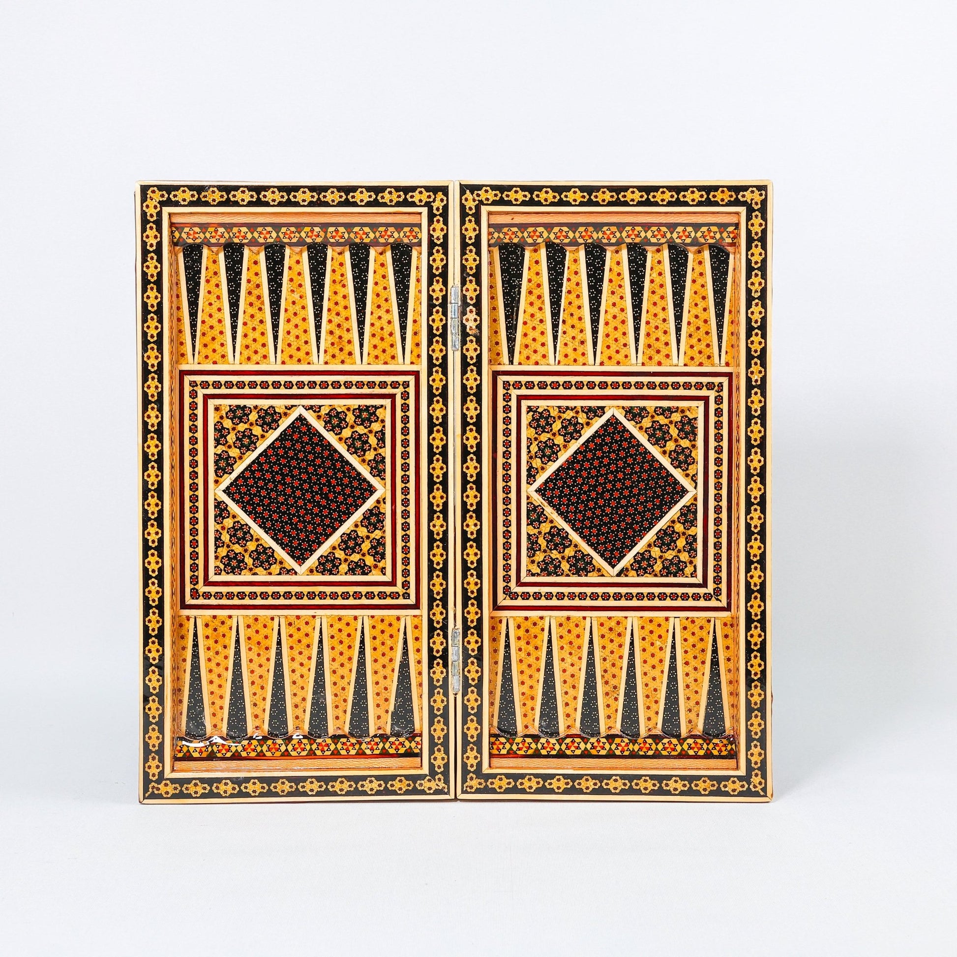 Backgammon & Chess Board – Size 40 – Column Frame – Full Khatam Design - 08 - Meraas Gallery