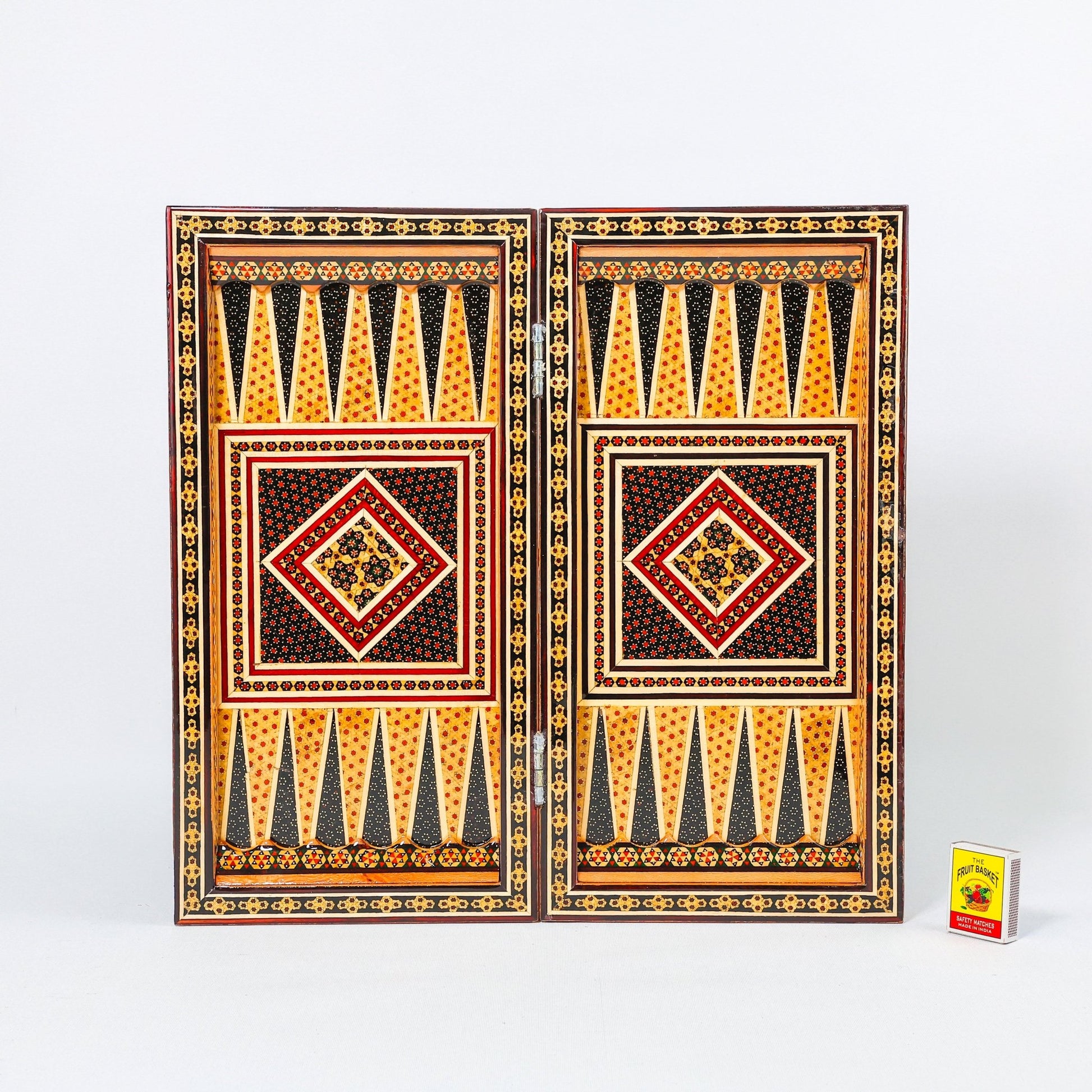 Backgammon & Chess Board – Size 40 – Column Frame – Full Khatam Design - 10 - Meraas Gallery