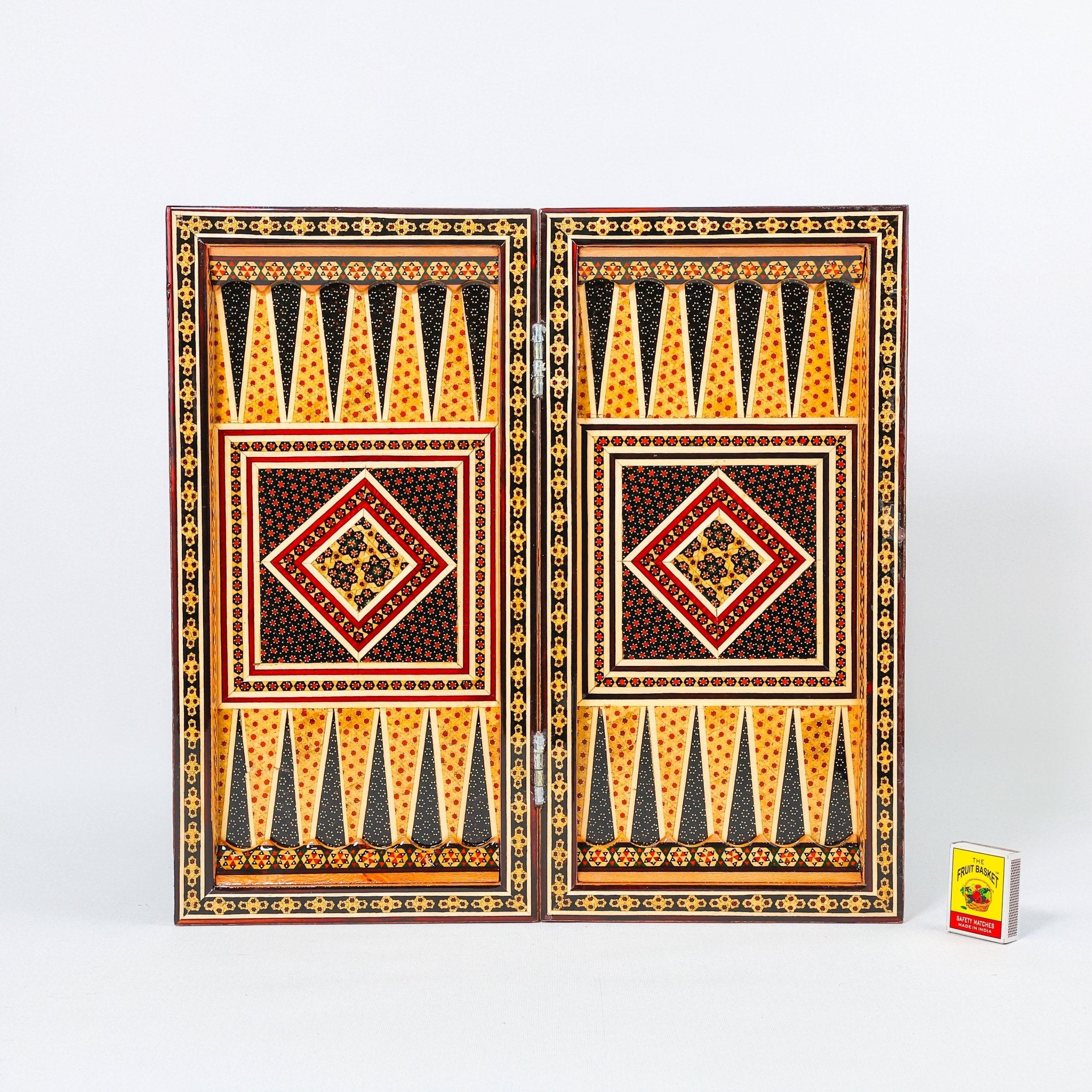 Backgammon & Chess Board – Size 40 – Column Frame – Full Khatam Design - 10 - Meraas Gallery