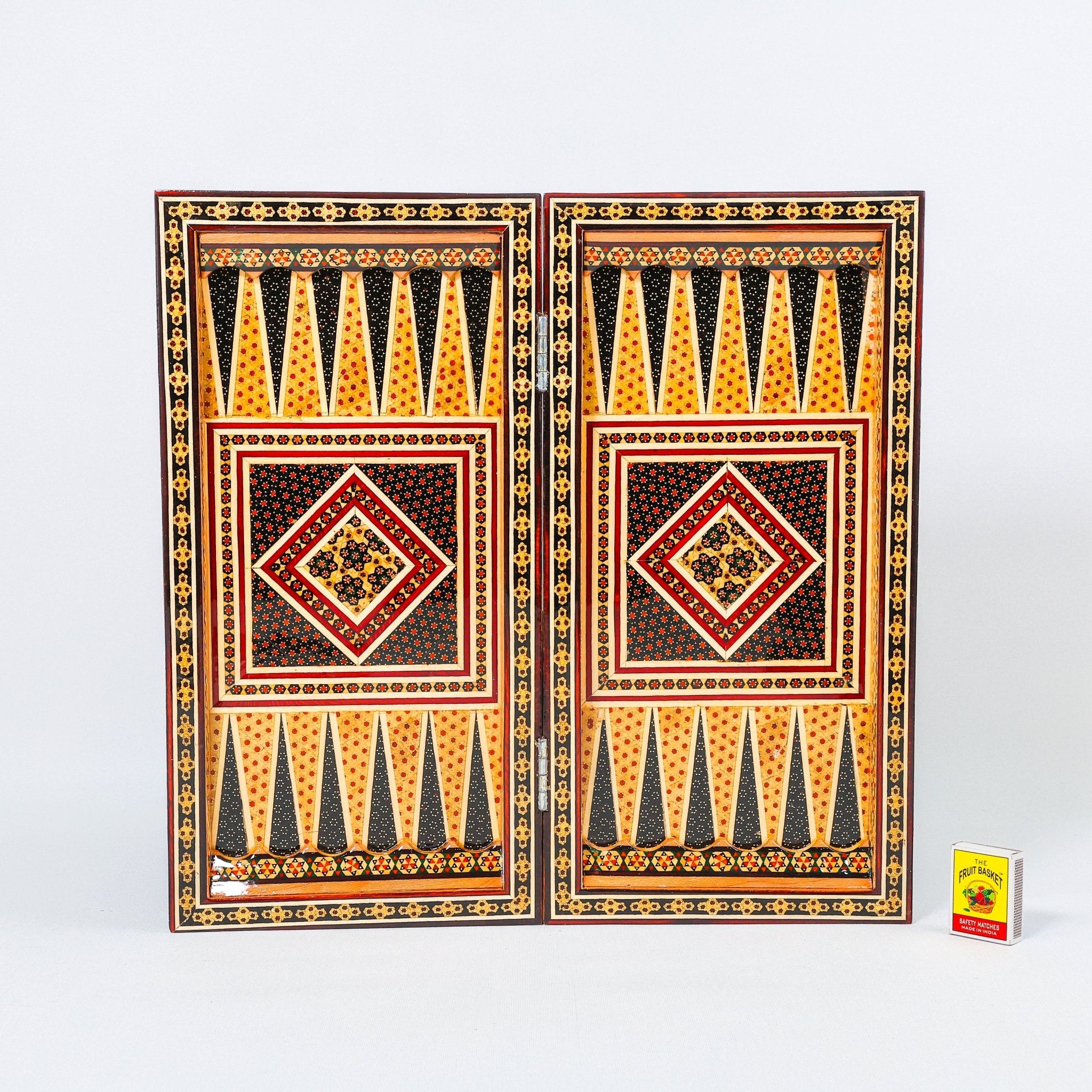 Backgammon & Chess Board – Size 40 – Column Frame – Full Khatam Design - 11 - Meraas Gallery