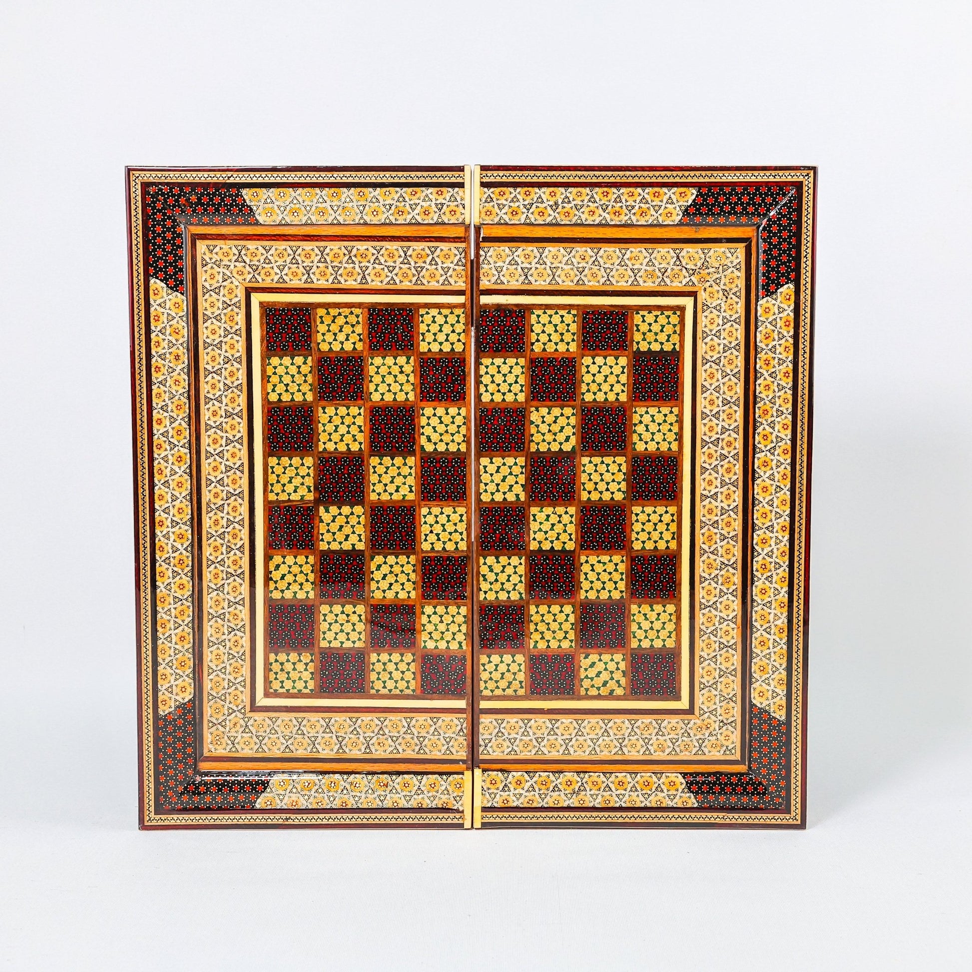 Backgammon & Chess Board – Size 40 – Column Frame – Full Khatam Design - 12 - Meraas Gallery