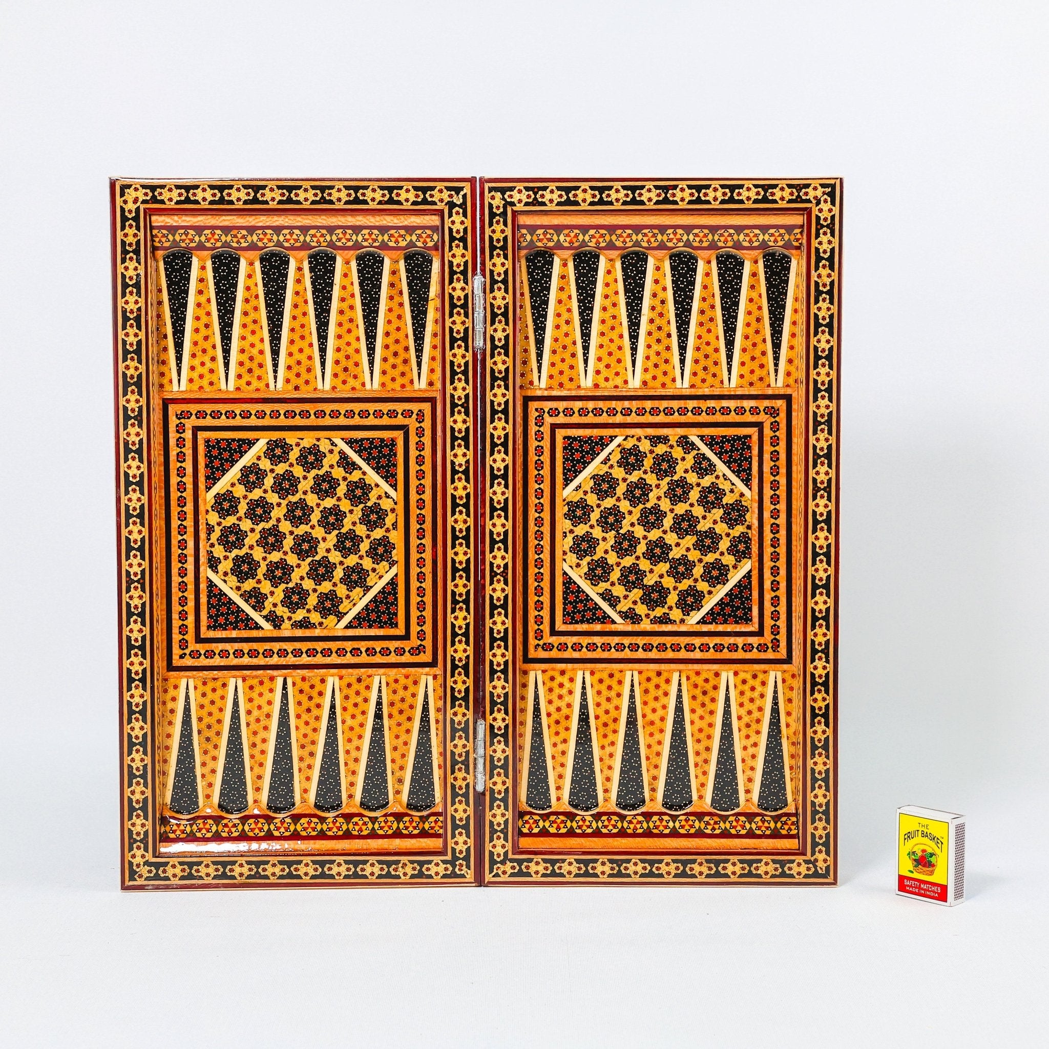 Backgammon & Chess Board – Size 40 – Column Frame – Full Khatam Design - 12 - Meraas Gallery