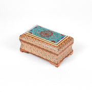 Round Box – Studded Design – Regular – Tazhib Painting Size 3 - Meraas Gallery