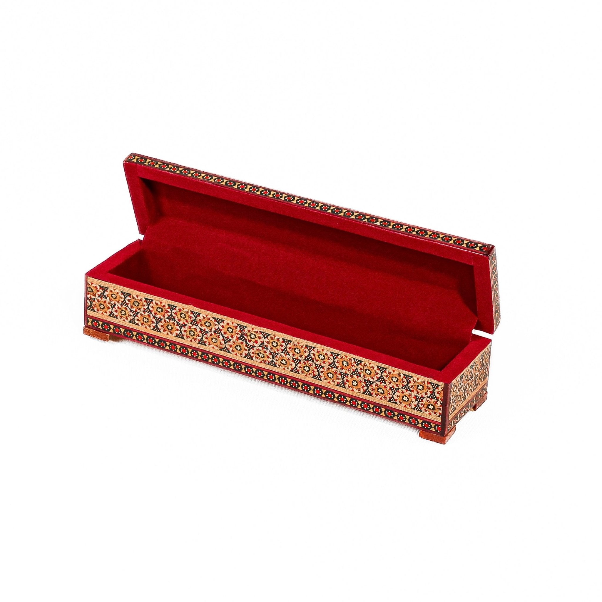 Pen Case – Size 25 – Bone Type – Inside Velvet – Khatam Design - Meraas Gallery