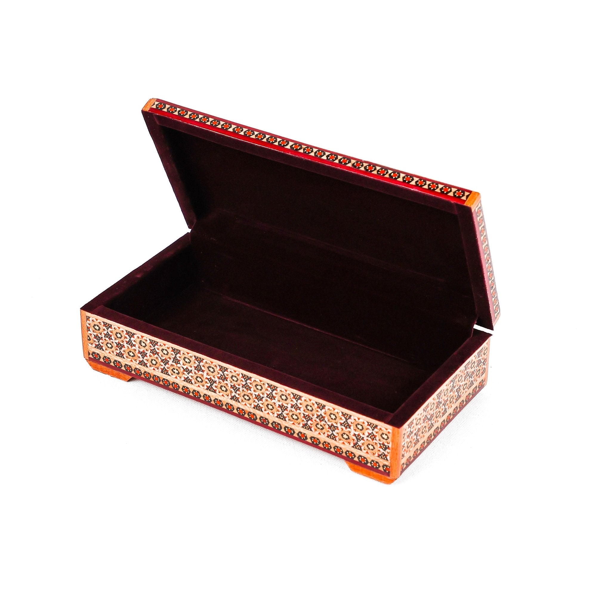 Box – Size 11×21 – Regular Studded – Inside Velvet – Outer Khatam & Tazhib - 02 - Meraas Gallery