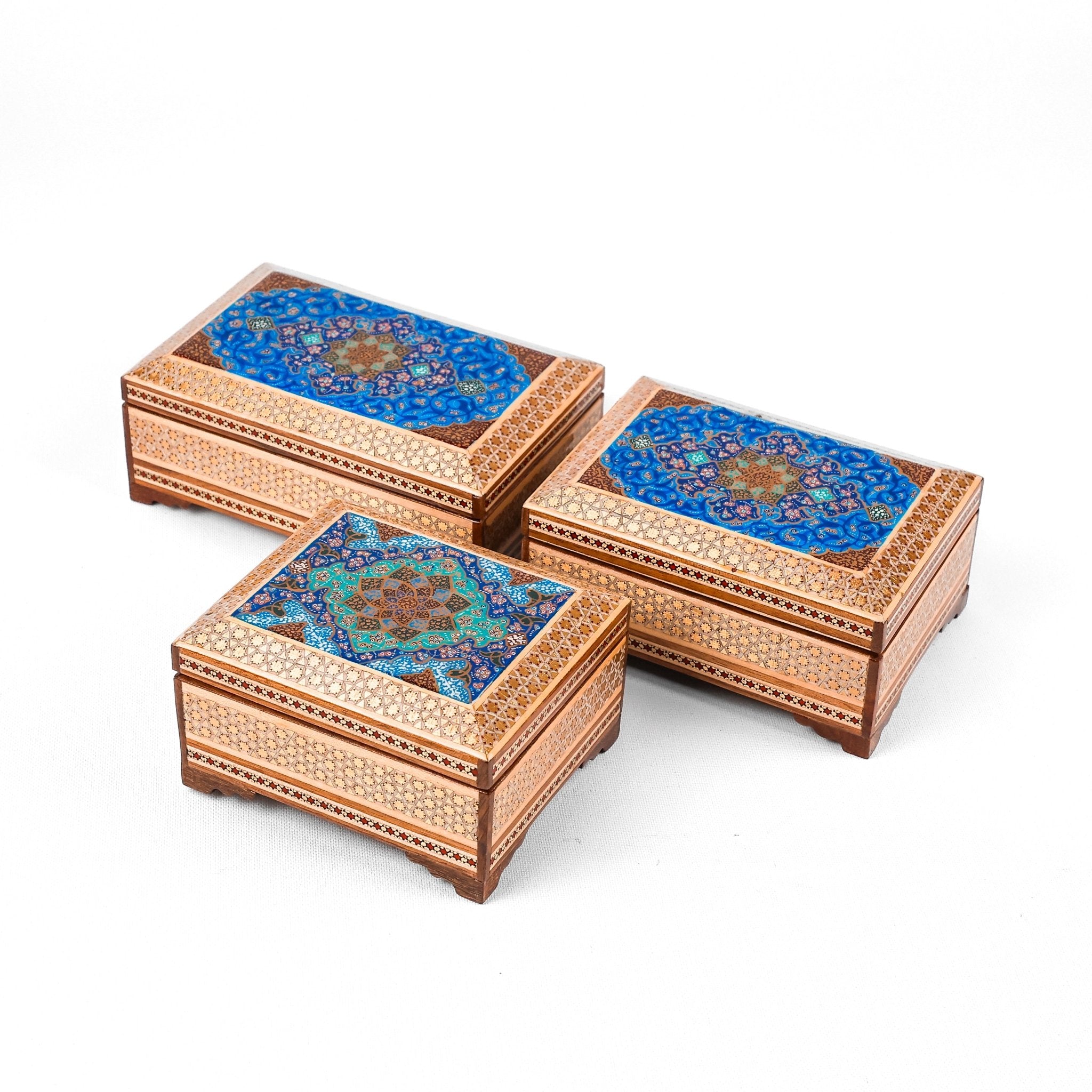 Flat - Side Box - Premium Glass - Inside Beechwood - Outer Tazhib - Size 1 - Meraas Gallery