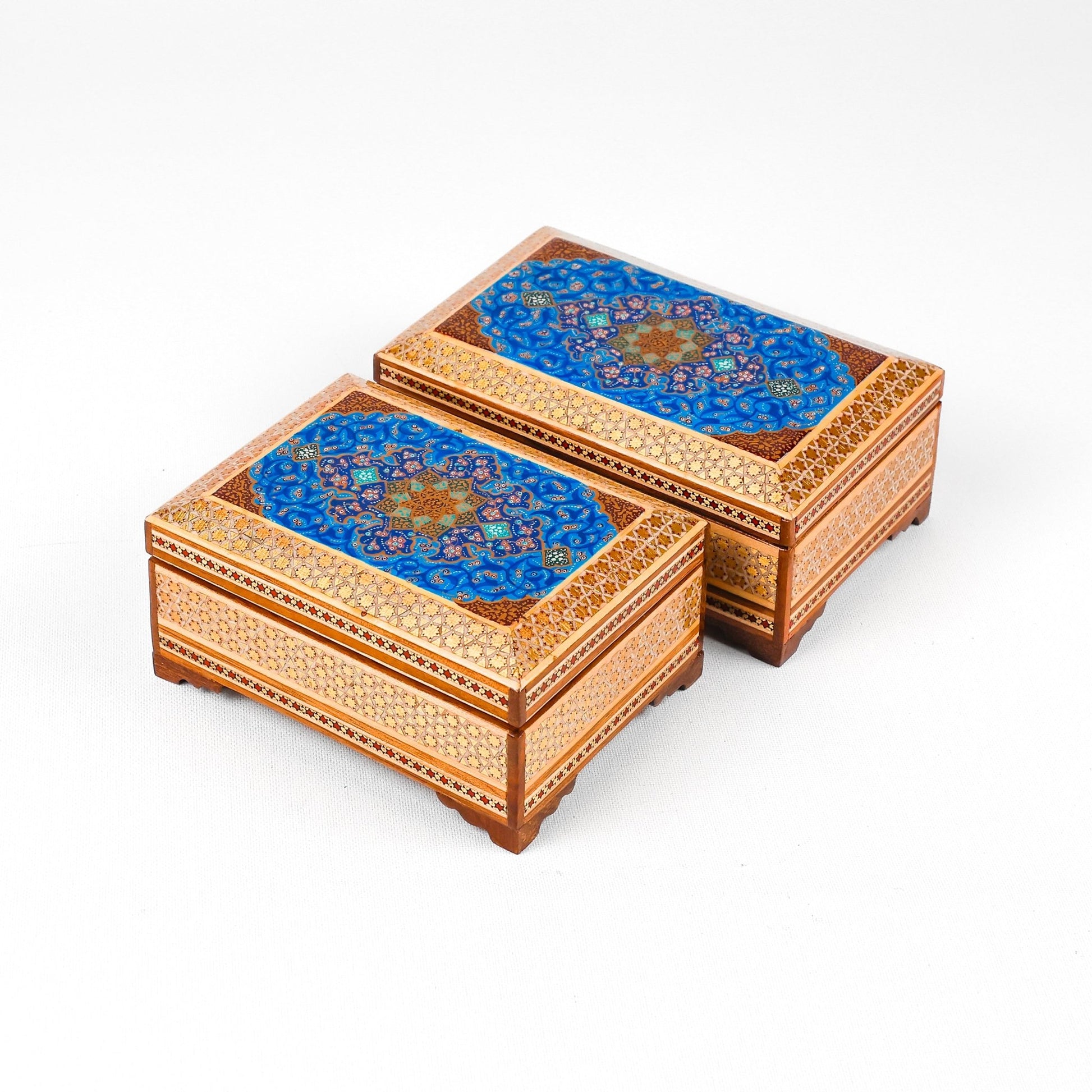 Flat - Side Box – Premium Glass – Inside Beechwood – Outer Tazhib - Size 2 - Meraas Gallery