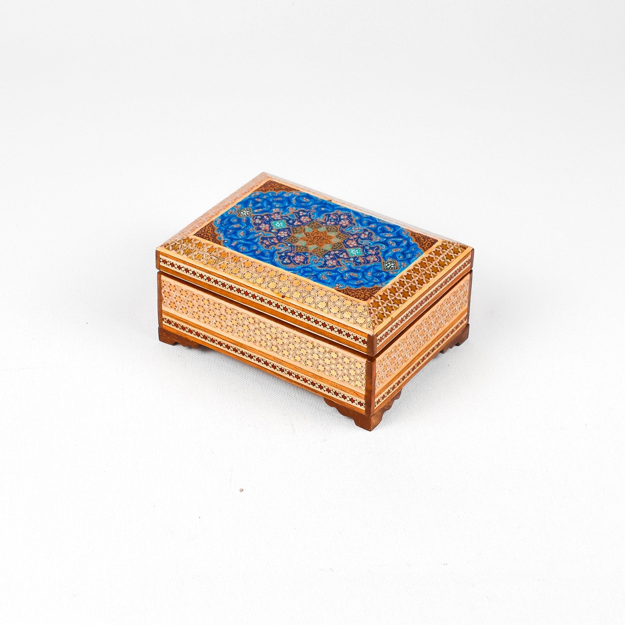 Flat - Side Box – Premium Glass – Inside Beechwood – Outer Tazhib - Size 2 - Meraas Gallery