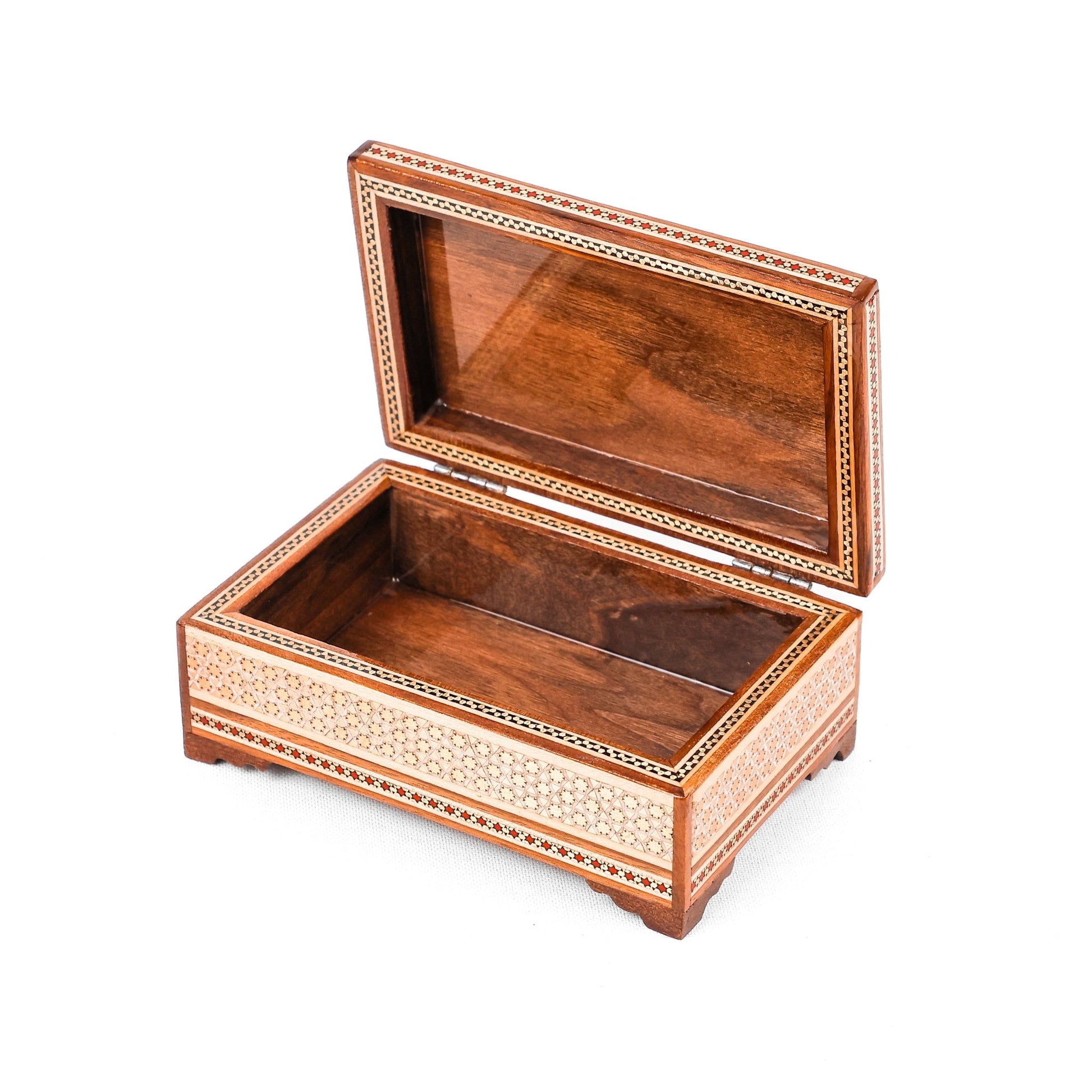 Flat - Side Box – Premium Glass – Inside Beechwood – Outer Tazhib - Size 3 - Meraas Gallery