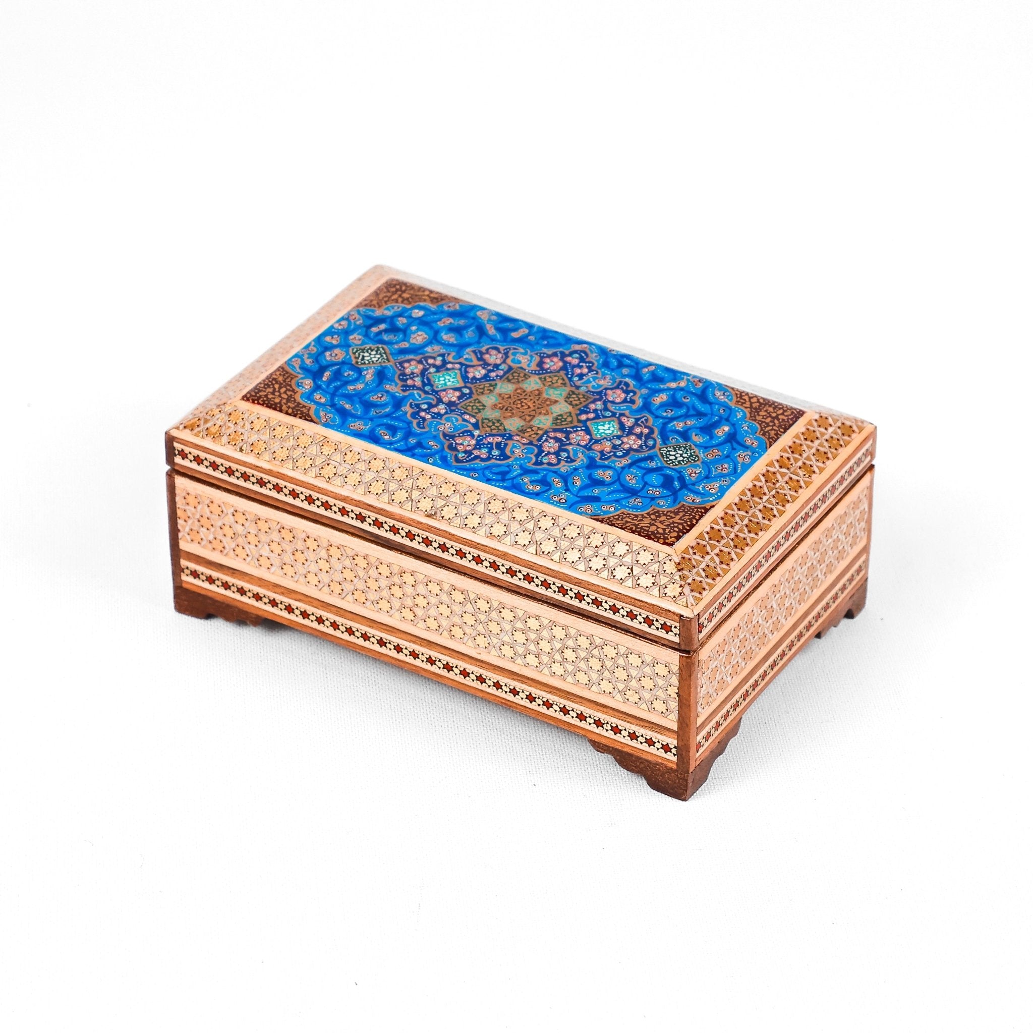Flat - Side Box – Premium Glass – Inside Beechwood – Outer Tazhib - Size 3 - Meraas Gallery