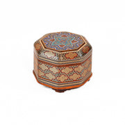 Hexagonal Jewelry Box – Inside Khatam with Miniature Painting - Meraas Gallery
