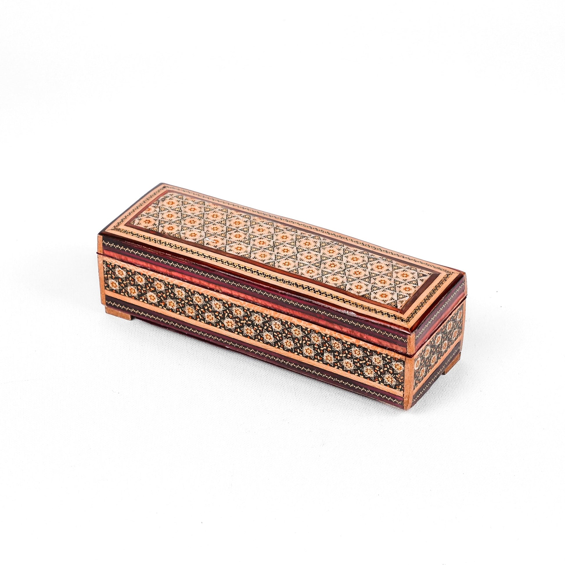 Wooden Pen Case with Hinge – Regular Khatam - Meraas Gallery