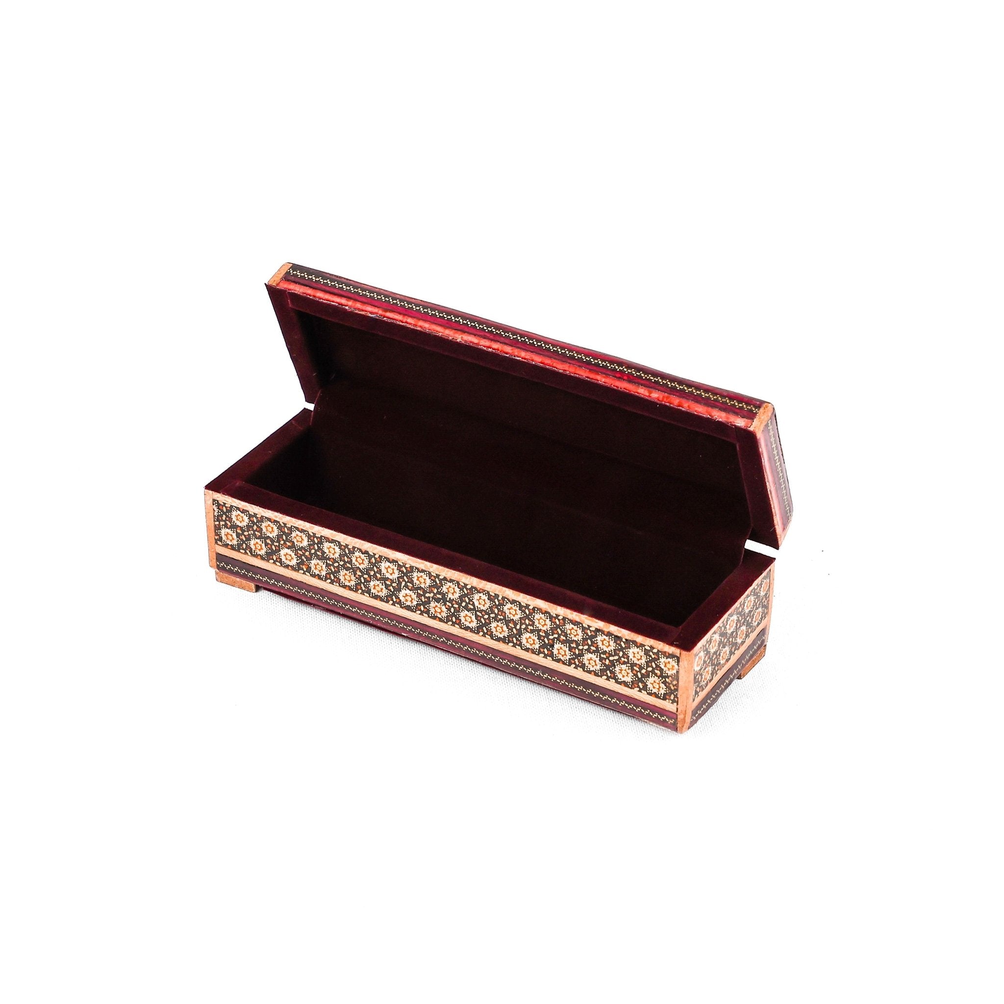 Wooden Pen Case with Hinge – Regular Khatam - Meraas Gallery