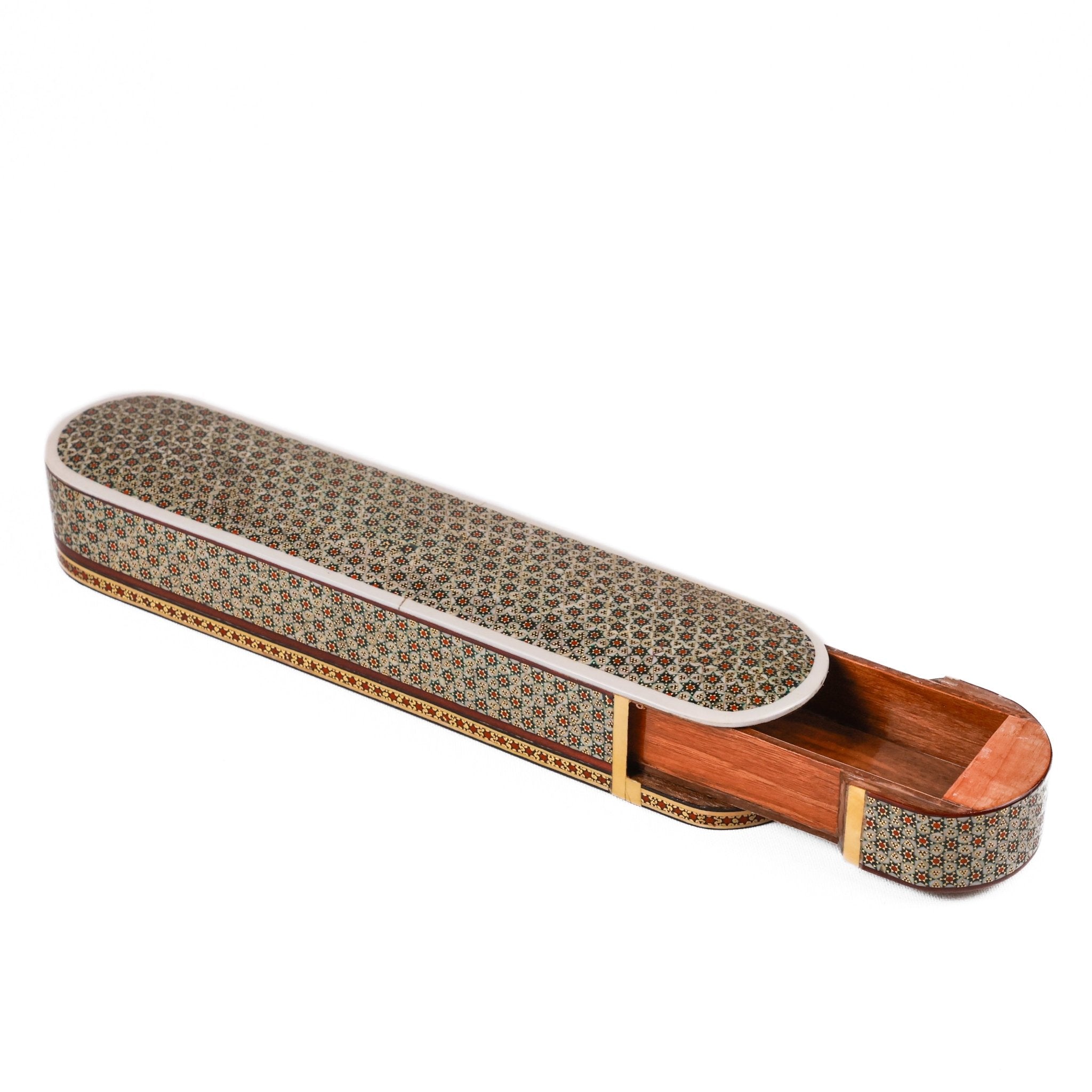 Sliding Pen Case – Size 30 – Khatam Design - 01 - Meraas Gallery