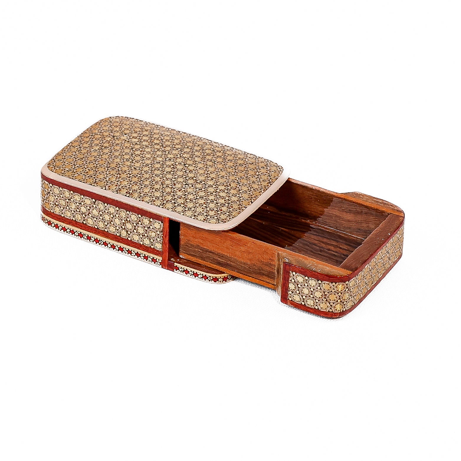 Card Holder – Drawer Type – Tazhib Painting on Khatam - Meraas Gallery