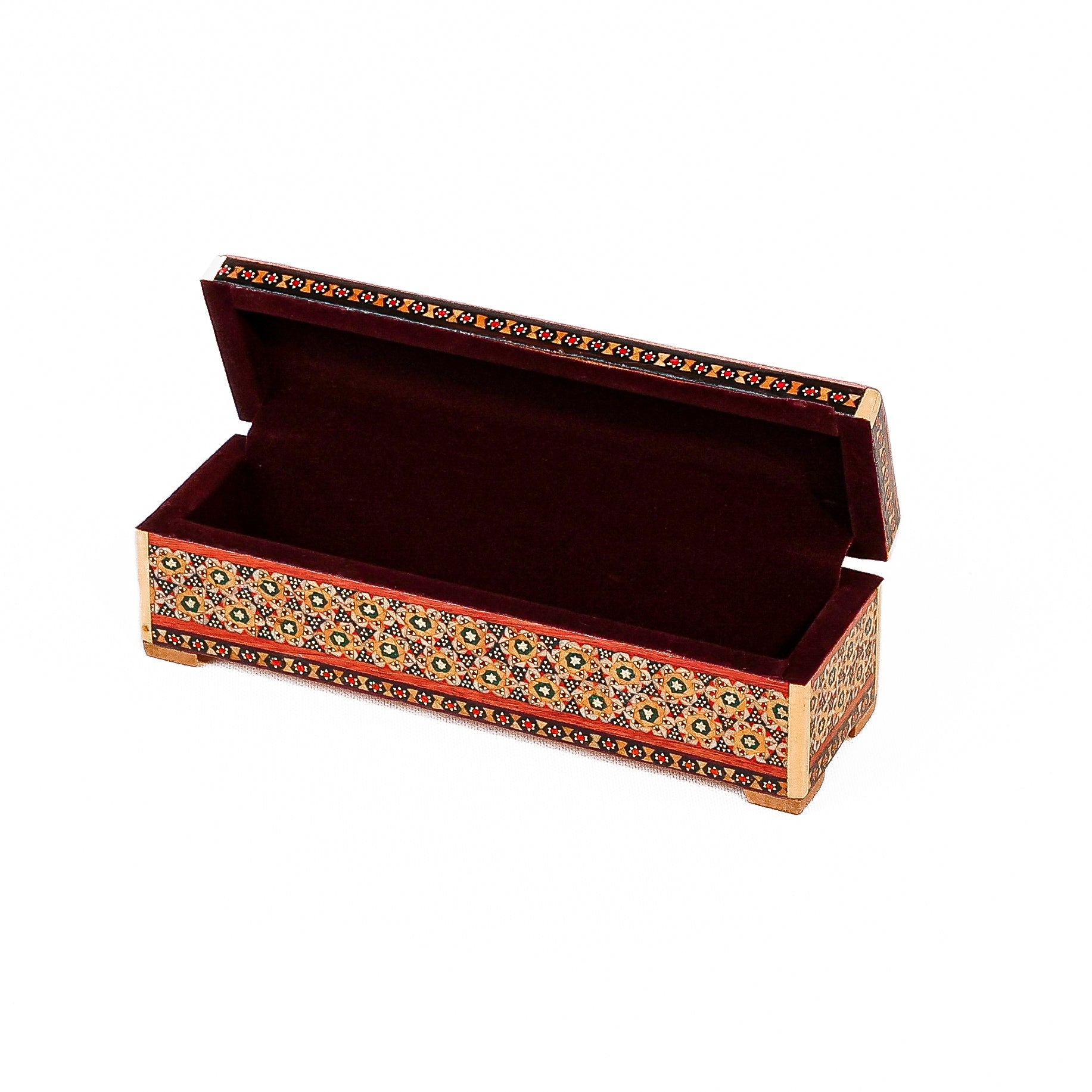 Hinged Pen Case – Size 20×6 – Flower and Bird Painting – Regular - Meraas Gallery