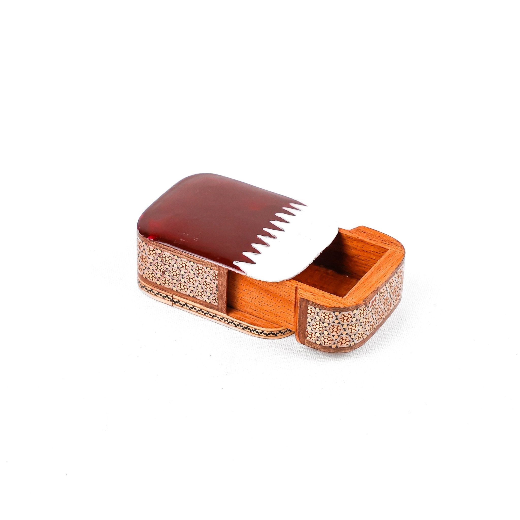 Sliding Coin Box – Round – Tazhib Design - 02 - Meraas Gallery